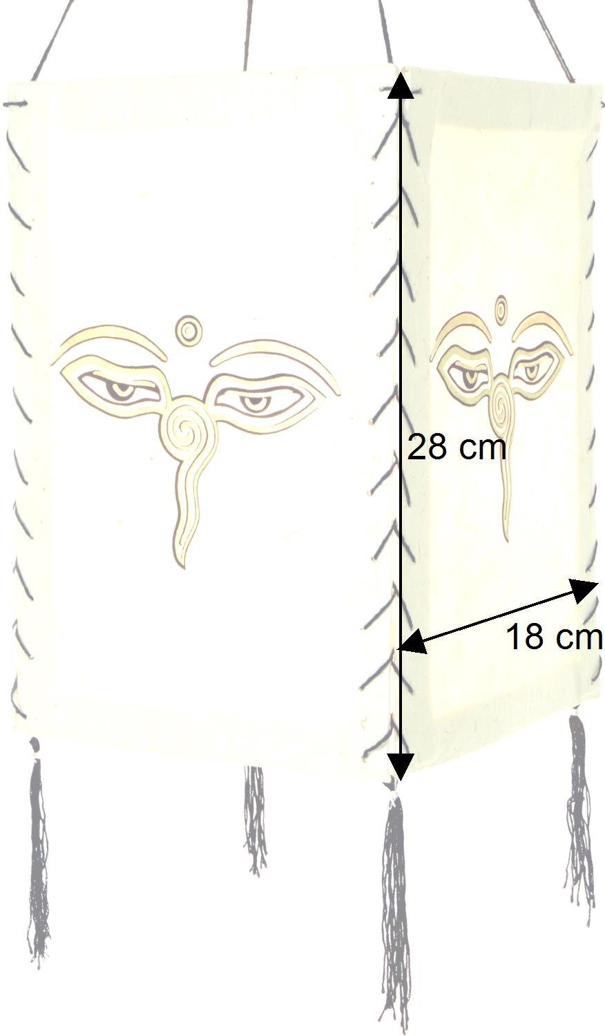 Deckenleuchten Lokta Leuchtmittel Buddhas Papier Augen Lampenschirm, Hänge nicht weiß inklusive Deckenleuchte.., Guru-Shop