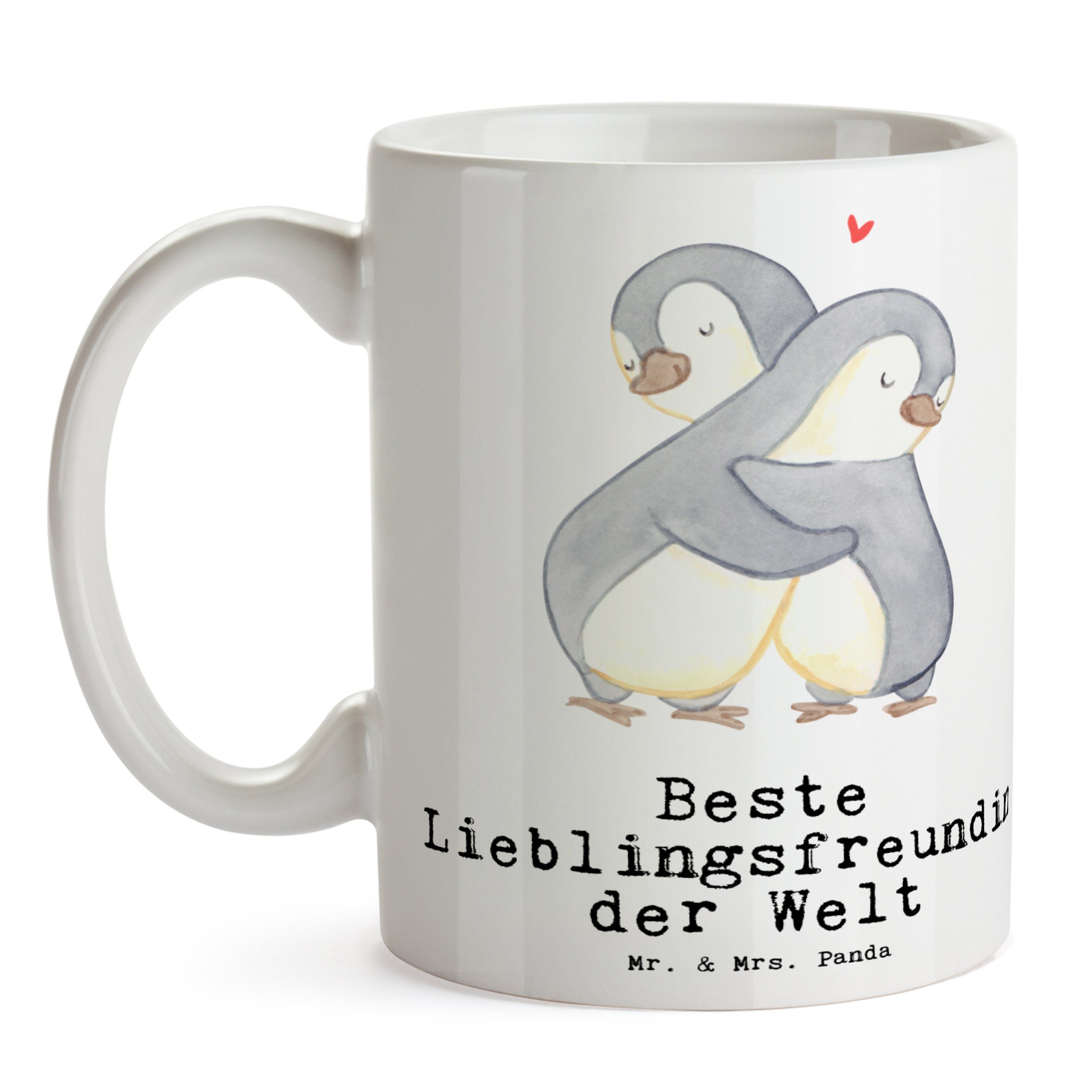 Panda Pinguin Büro, Tasse Welt Kaffeebecher, Partnerin, - & - Geschenk, für, der Danke, Mr. Becher, Beste Dankeschön, Tee, Mrs. Bae, Kaffeetasse, Lieblingsfreundin Keramik Weiß