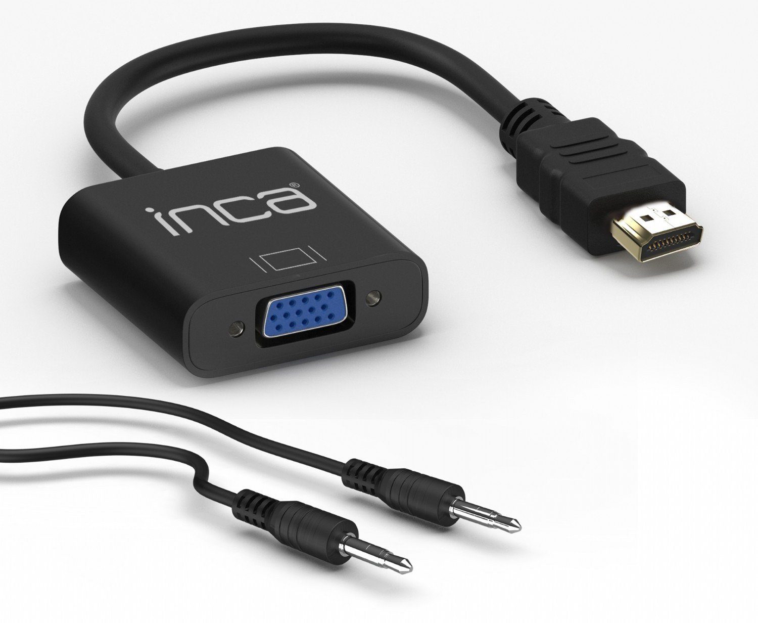 INCA HDMI-auf-VGA-Adapter mit inkludiertem Audiokabel Audio- & Video-Adapter