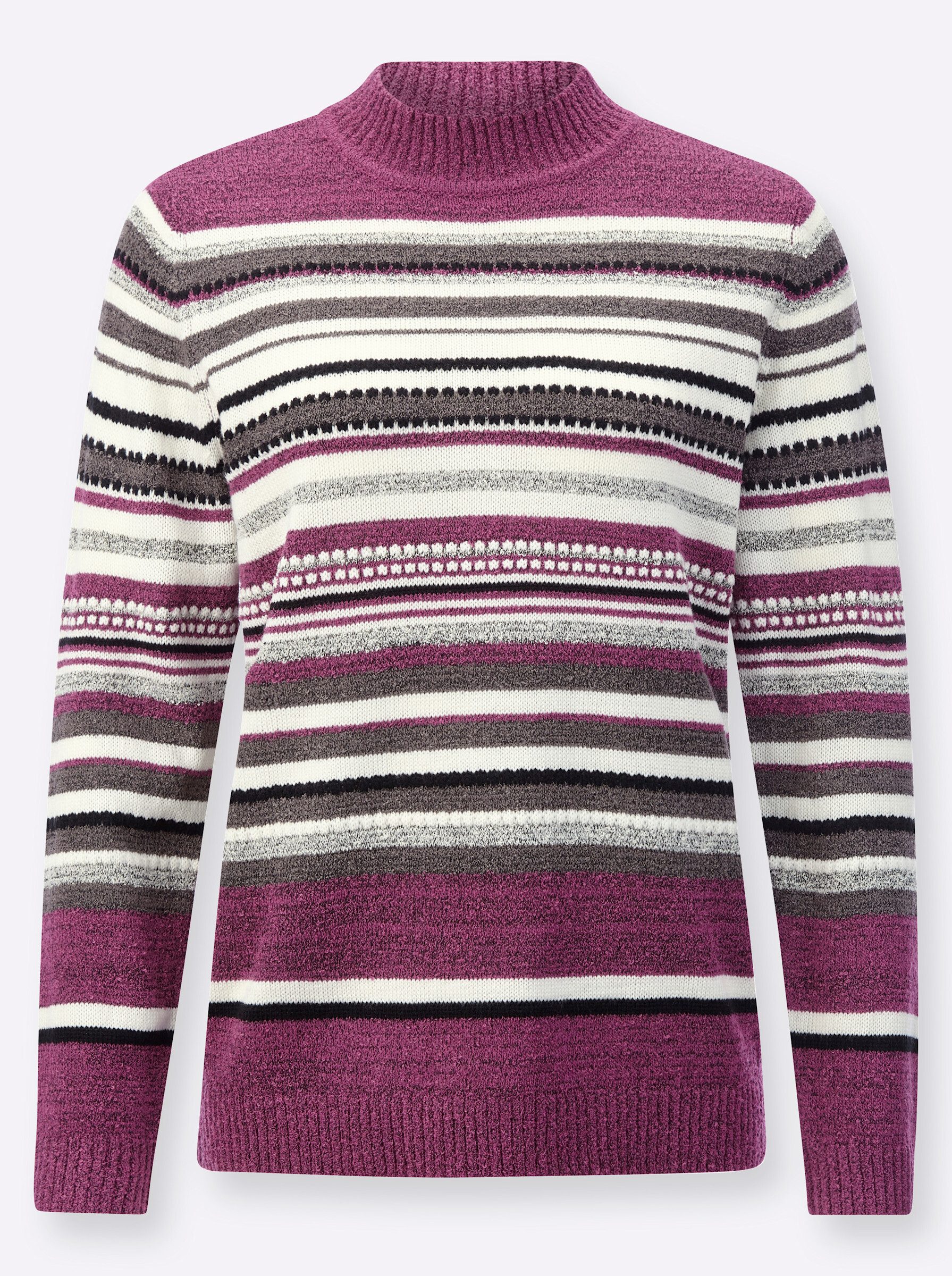 Strickpullover Pullover Langarm Bouclé