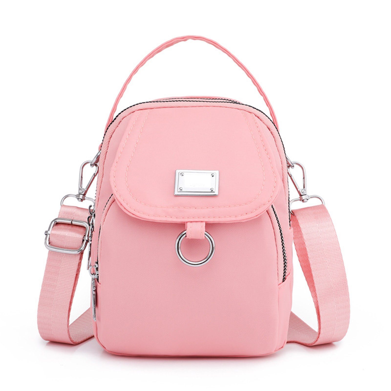 Blusmart Umhängetasche Damen-Umhängetasche, Reißverschluss-Schultertasche, Crossbody Bag pink