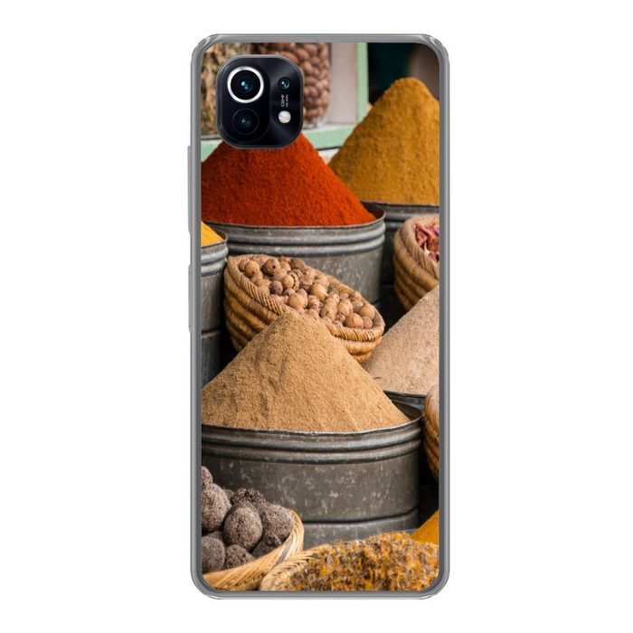 MuchoWow Handyhülle Kräuter - Ton - Gewürze - Gelb - Braun Phone Case Handyhülle Xiaomi Mi 11 Silikon Schutzhülle