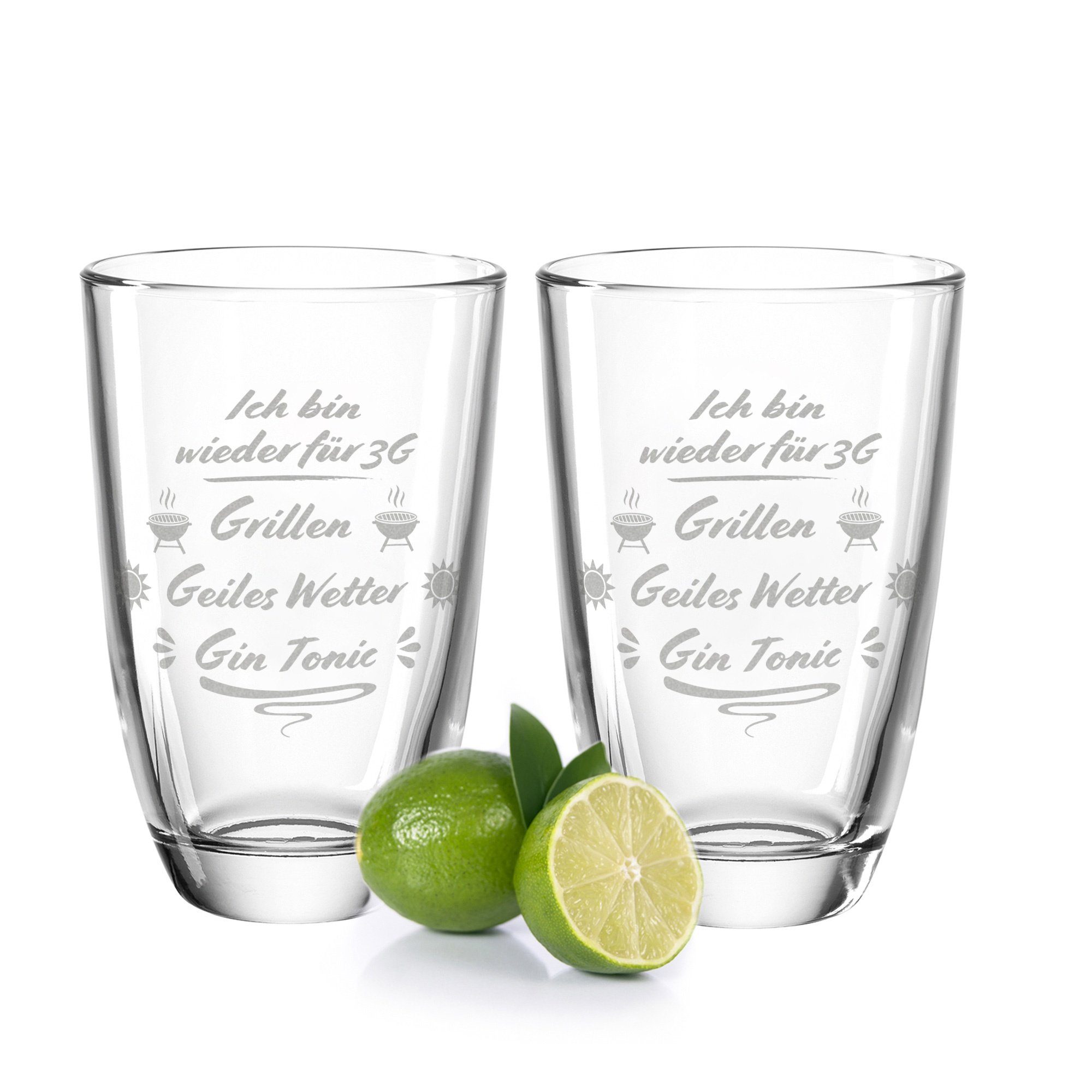 GRAVURZEILE Cocktailglas Montana GIN-Gläser 2er Set - 3G Grillen, Geiles  Wetter, Gin Tonic, Glas, Lustiges Party Geschenkset für Gin Liebhaber