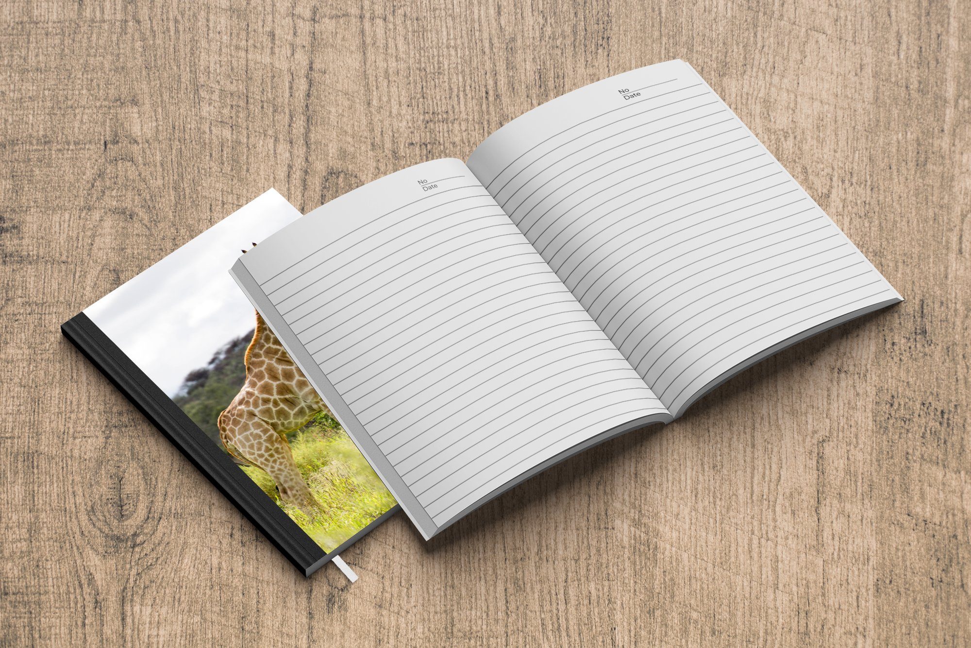 Pflanzen Merkzettel, Journal, Tier, Seiten, Haushaltsbuch Notizheft, 98 Tagebuch, Notizbuch - - A5, MuchoWow Giraffe