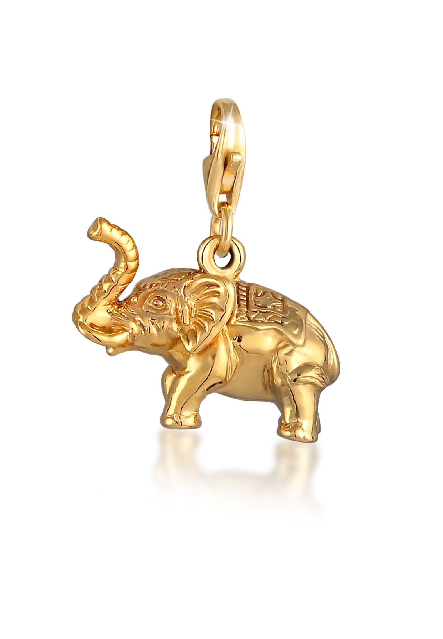 Nenalina Charm-Einhänger Anhänger Elefant Tier Reise Verziert 925 Silber, Elefant