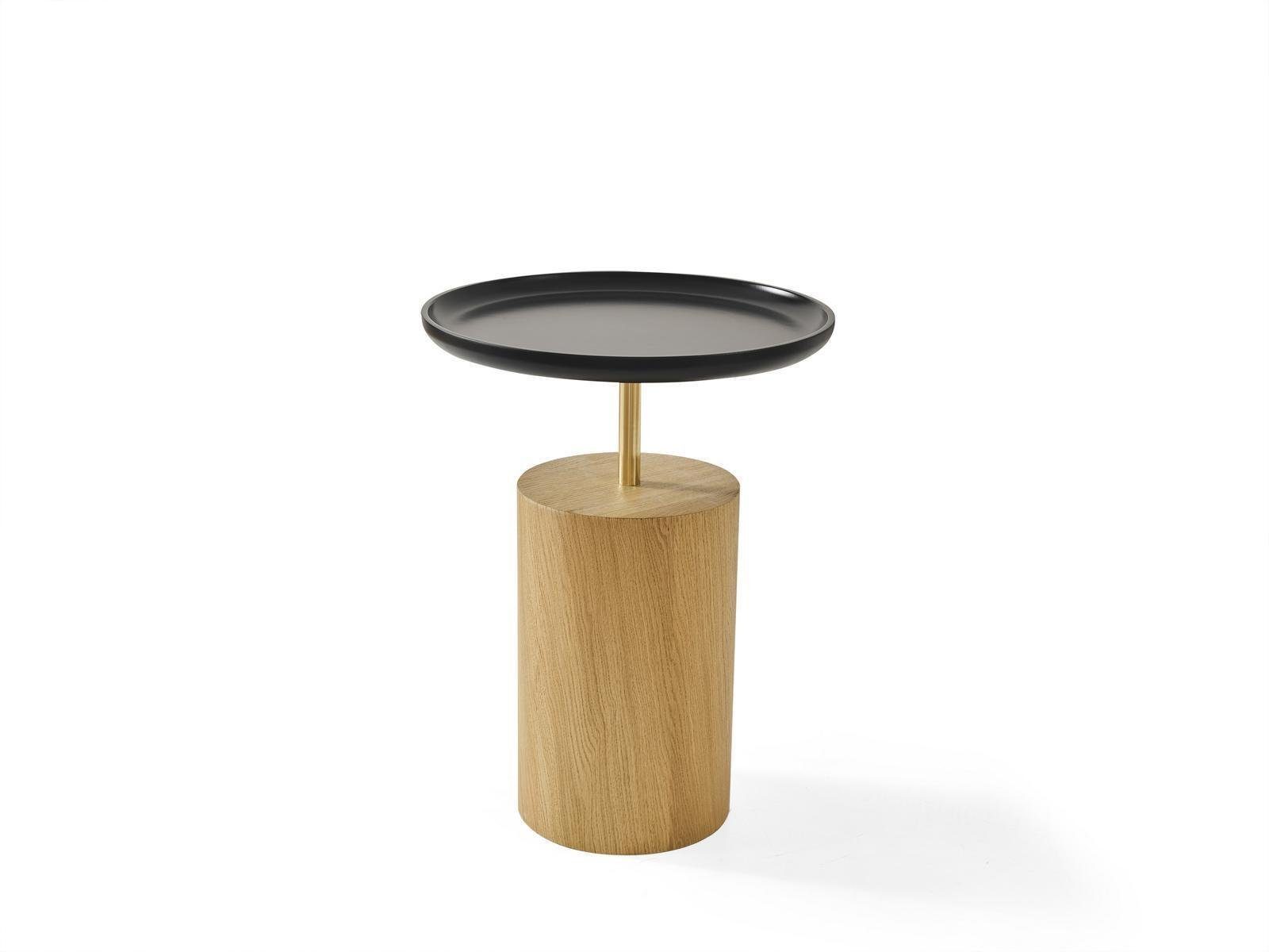 JVmoebel Beistelltisch Beistelltisch Tisch Holz Beistell Designer Möbel Schwarz Rund Tisch (1-St., Beistelltisch)