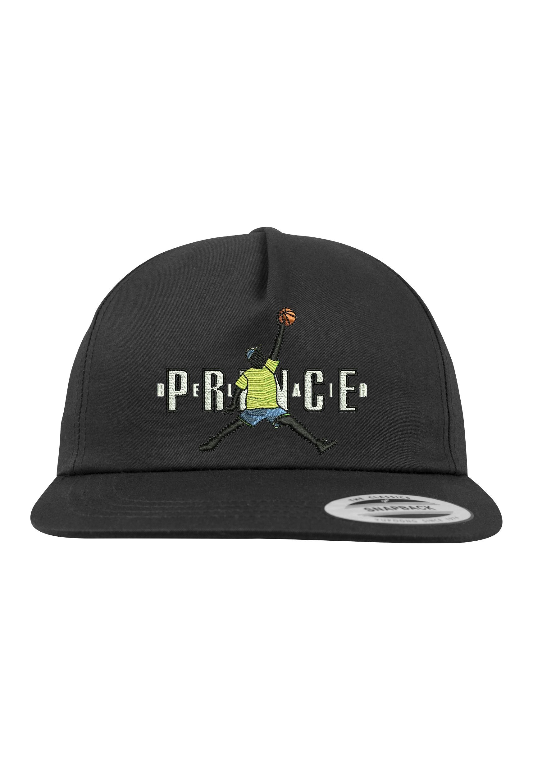 Snapback Schwarz modischer Cap Logo Unisex mit Designz Baseball Youth Prince Stickerei Fresh Cap
