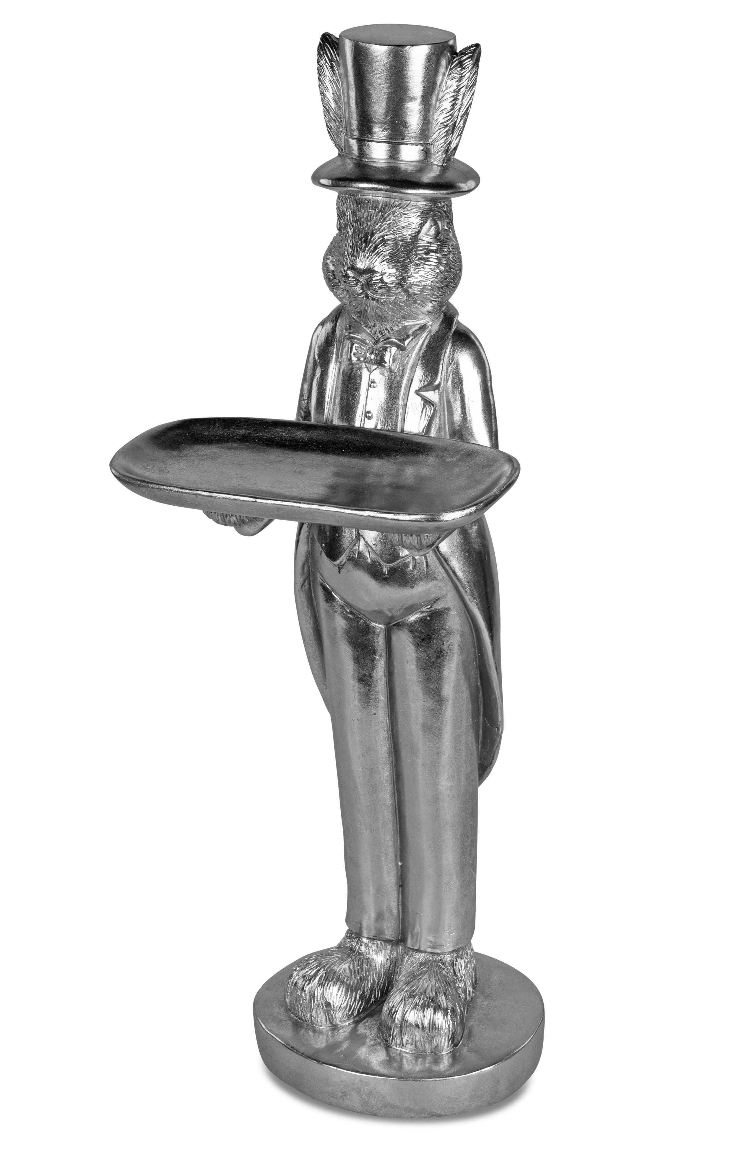 formano Dekofigur Ostern, Farbe: Silber, Motiv: Hase