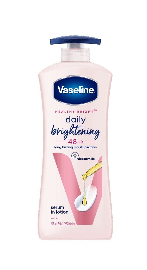 Vaseline Hautcreme Vaseline Daily Brightening 48 HR Moisturizing Serum Lotion 600ml