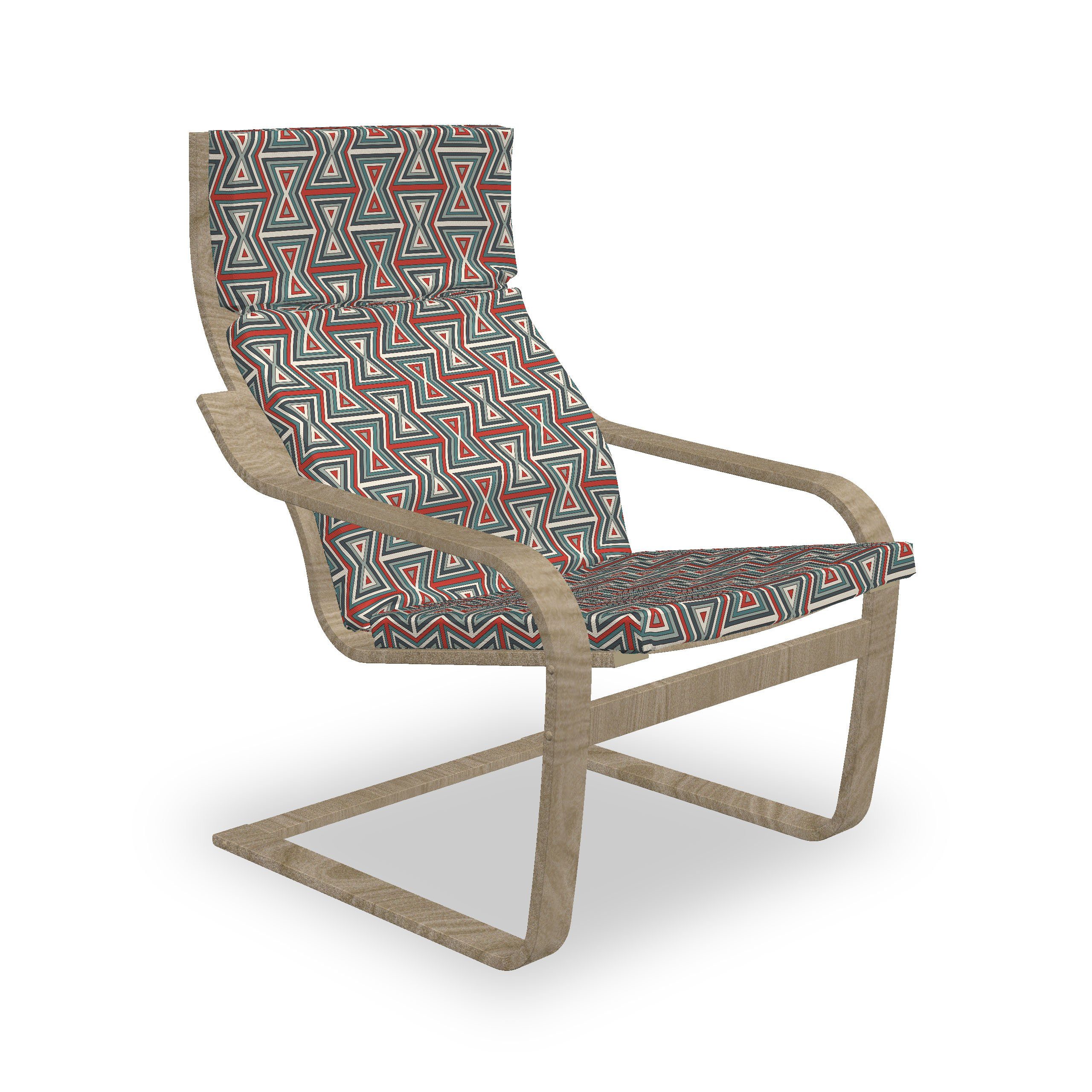 Abakuhaus Stuhlkissen Sitzkissen mit Stuhlkissen mit Hakenschlaufe und Reißverschluss, Geometrisch Sanduhr-Muster
