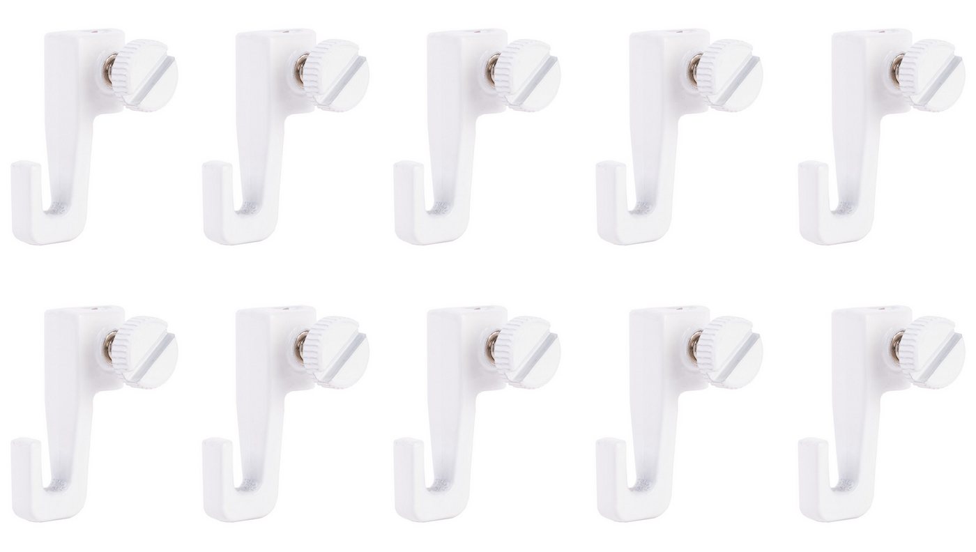 SOFT-RAIL Seilhaken Verstellbarer Bilderhaken Mini, für Galerieschienen & Bilderschienen, (Set, 10-St), Zubehör