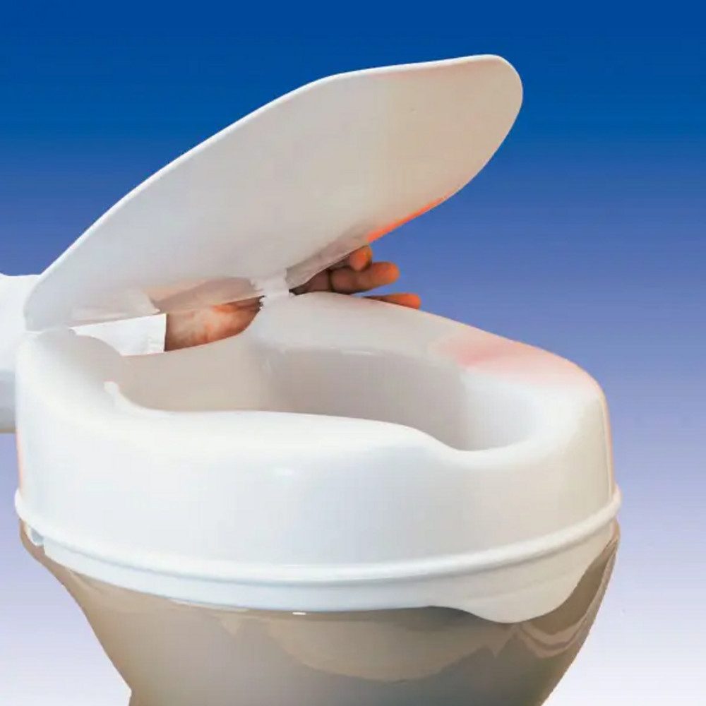 DocMed Toilettensitzerhöhung Savanah Toilettensitz, 5 cm, Angenehmes Sitzgefühl, Einfache & sichere Befestigung