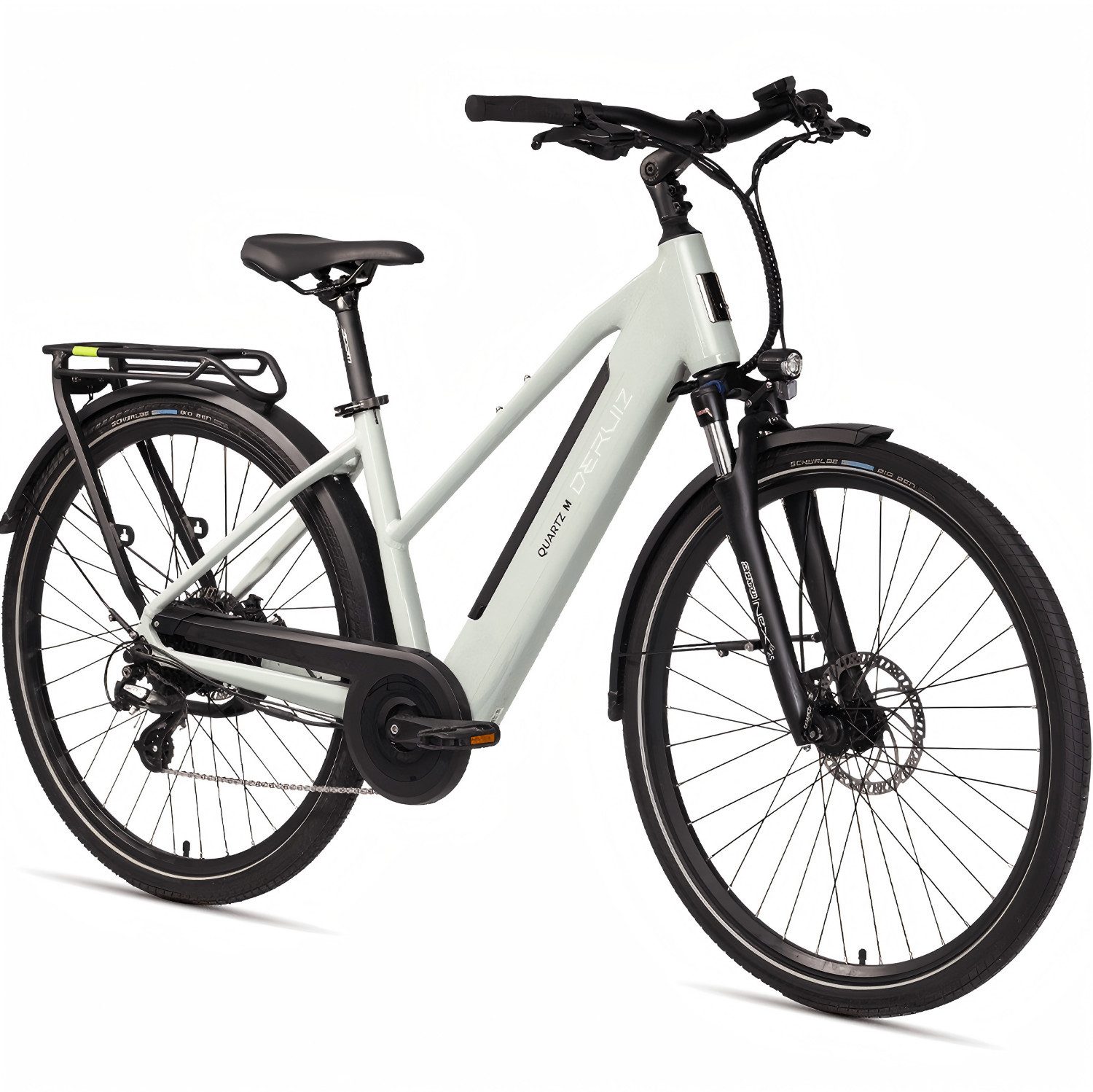 DERUIZ E-Bike Cityrad 28 Zoll, Quartz M/2.0, 120km/160km, Drehmomentsensor, Bluetooth & APP, 8 Gang SHIMANO Altus Schaltwerk, Kettenschaltung, Heckmotor, 483 Wh, (Einheitsgröße 44 cm, hydr. Scheibenbremse, Trapezrahmen), Quartz M, Drehmomentsensor, bis zu 170 kg, Elektrofahrrad, Pedelec