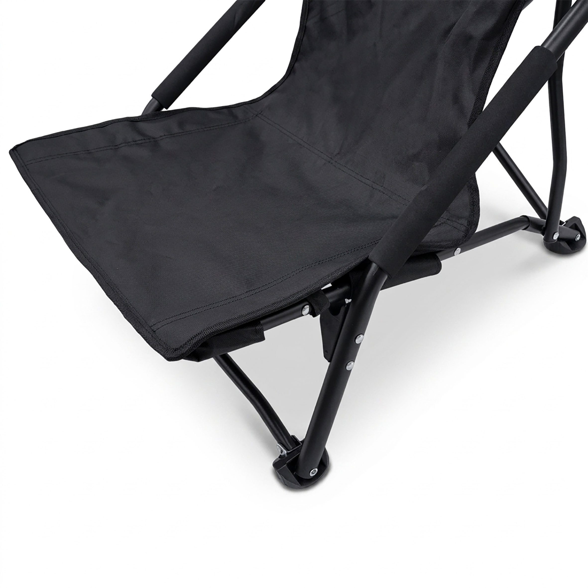 Spetebo Campingstuhl Strandstuhl schwarz klappbar mit Tragetasche - 59 x 58 cm (Stück, 1 St), Klappstuhl klein für Strand und Garten – Bild 4 von 5