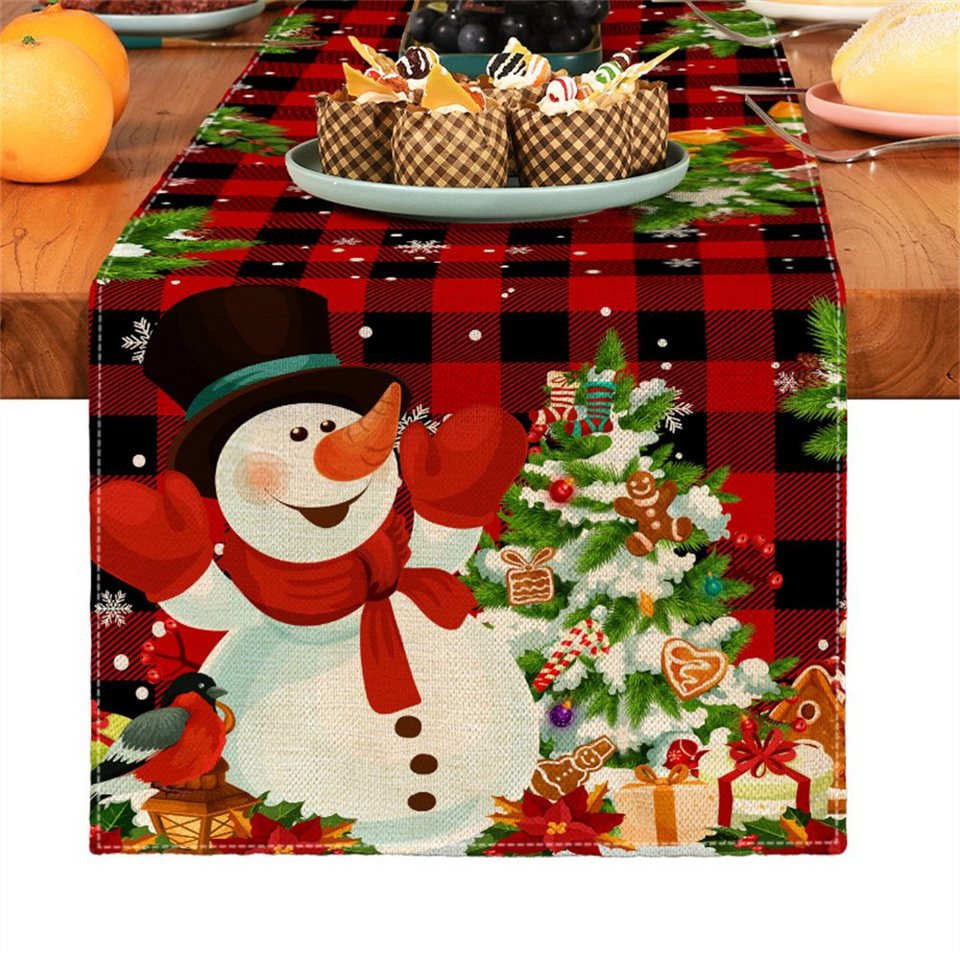 Dekorative Tischläufer Tischläufer für Weihnachten, Tischflagge, Weihnachts  Dekoration (1-tlg), Familientreffen, Partys, Weihnachtsdekoration