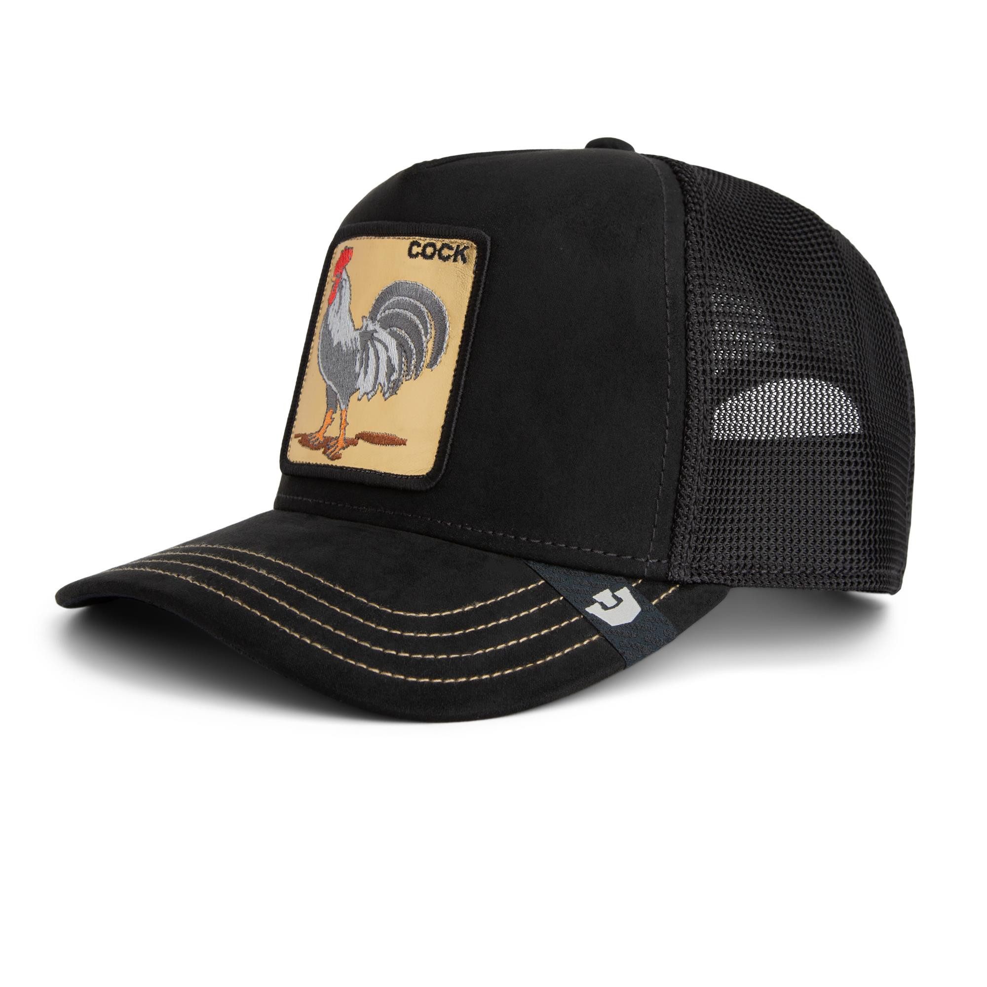 GOORIN Bros. Trucker Cap Goorin Bros. Golden Cock Trucker Cap Golden Suede black (Basecap, Meshcap, Trucker Kappe)