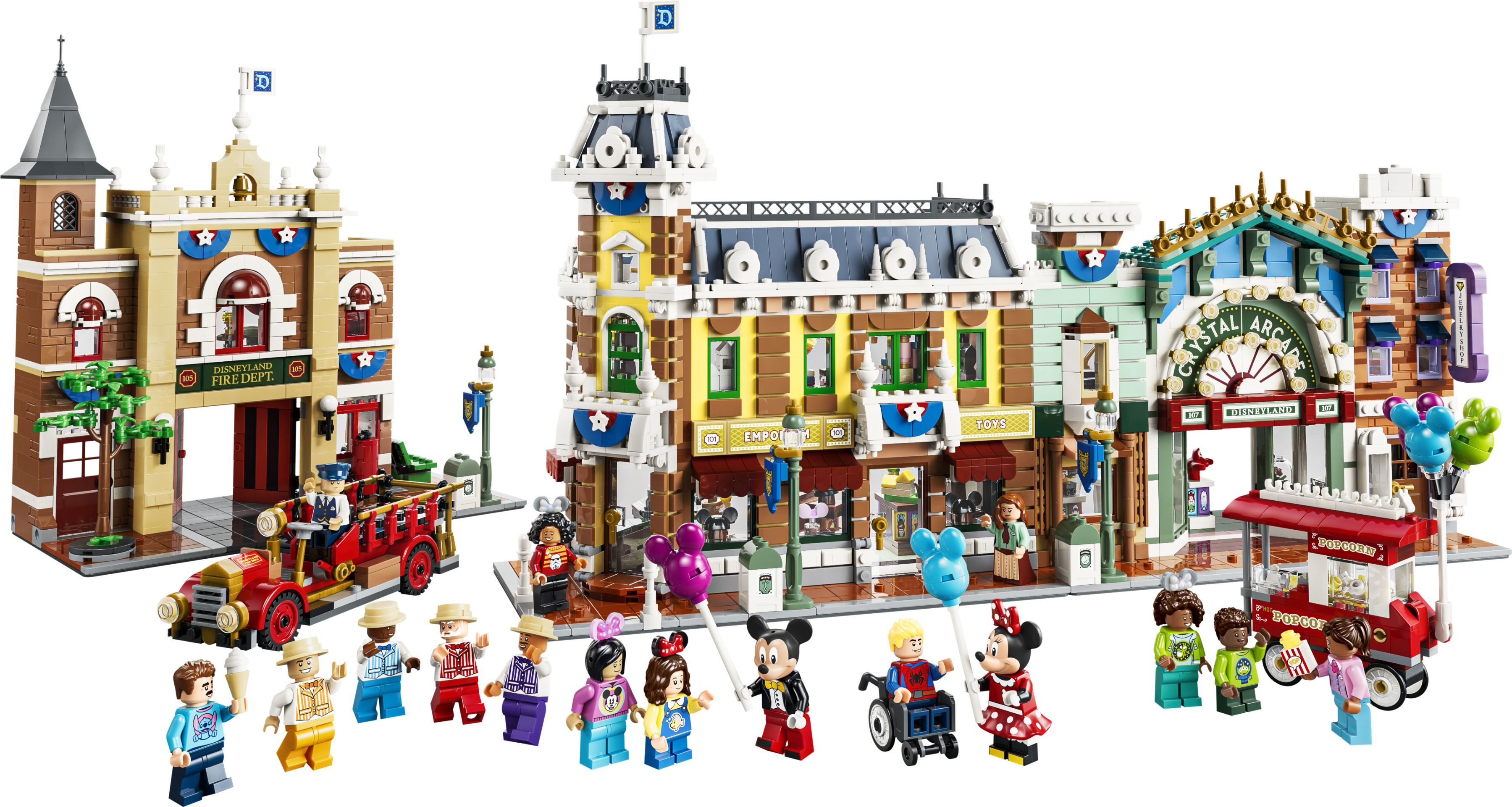LEGO® Disney 43302 Main Street, U.S.A. Konstruktionsspielsteine, (Set, 3899 Teile)