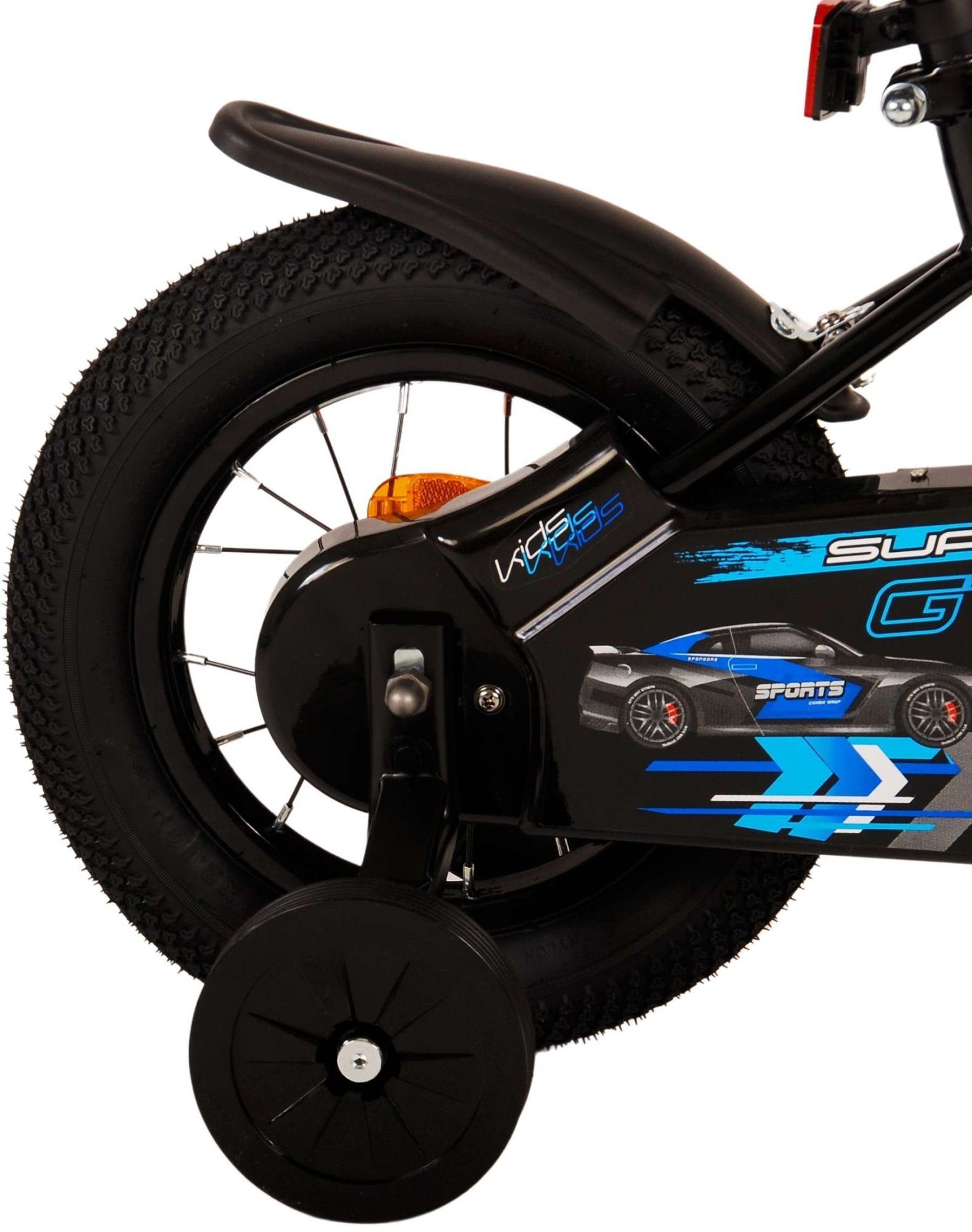 Volare Kinderfahrrad Super GT - Jungen - verschieden Größen und Farben - Rücktrittbremse, bis 60 kg, 85% zusammengebaut, 12, 14 oder 16 Zoll, 3 - 4,5Jahre