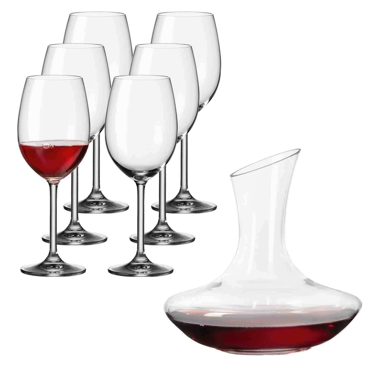 Set, Weingläser Daily und Dekanter 7er Glas Glas LEONARDO