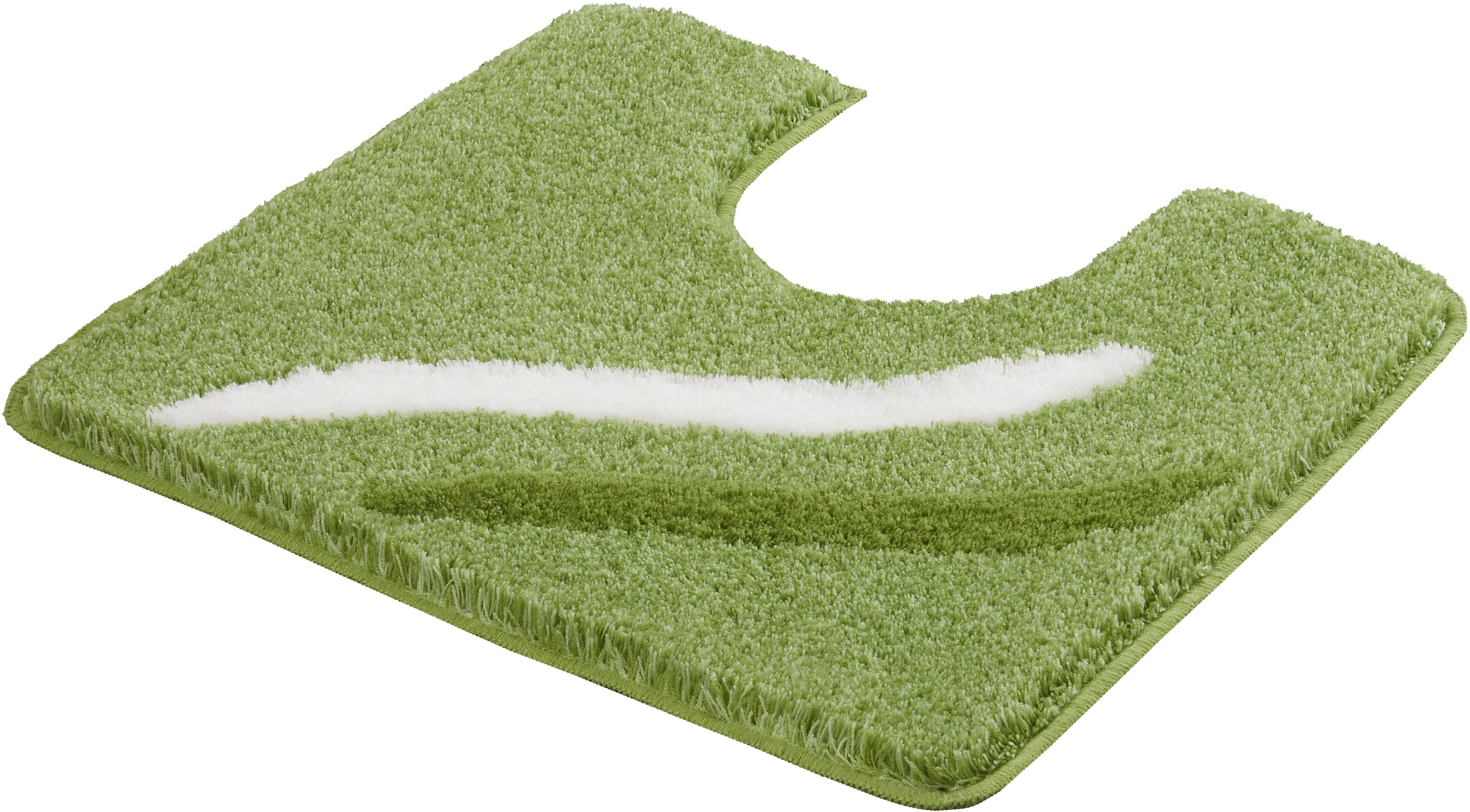 Kleine Wolke Badematte Florenz, Höhe 18 mm, rutschhemmend beschichtet, fußbodenheizungsgeeignet, Kunstfaser, rechteckig, Badteppich, Wellen Design, Melange Optik, waschbar
