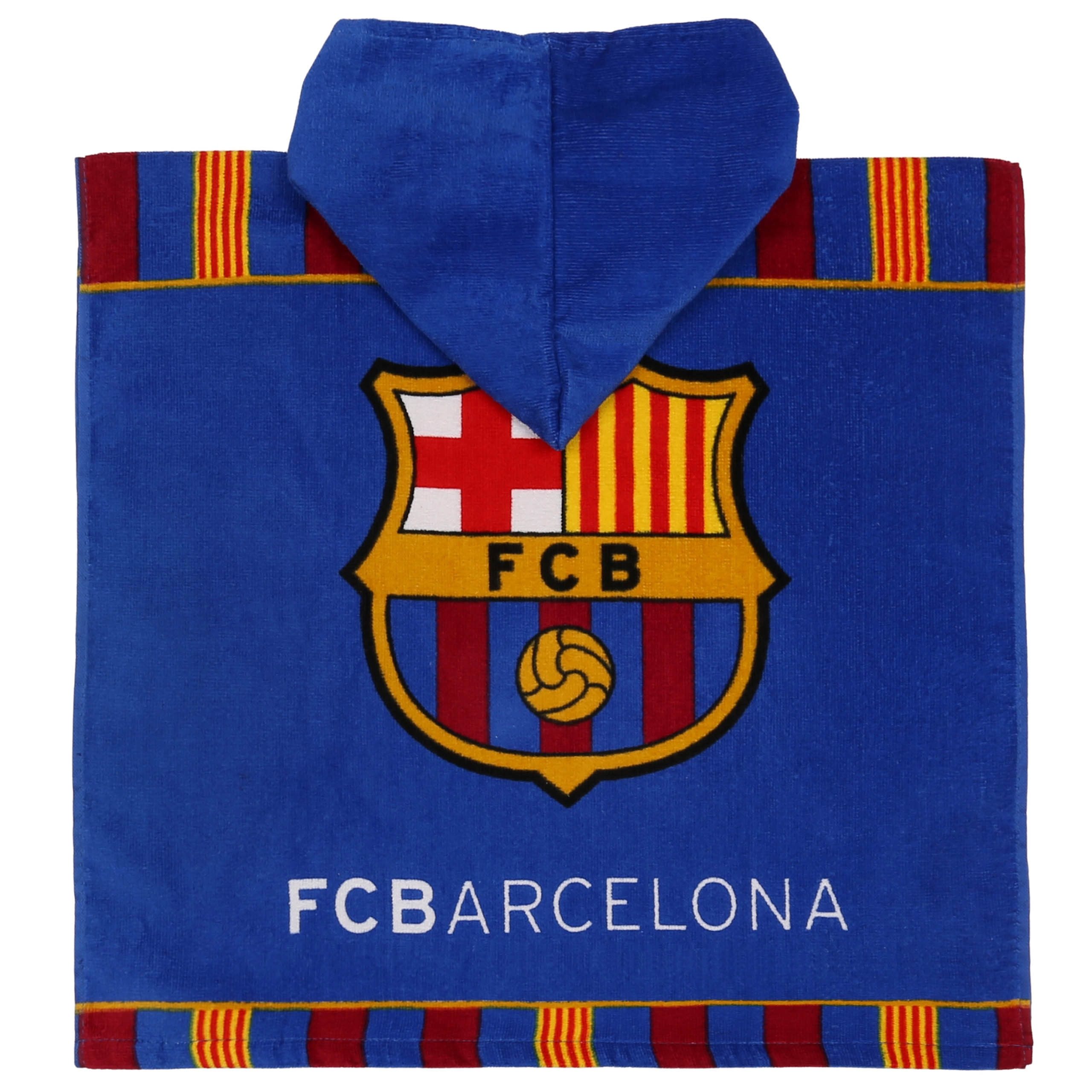 Sarcia.eu Kapuzenhandtuch FC Barcelona Kinder-Poncho 50x100 cm, 100% Baumwolle, mit Kapuze