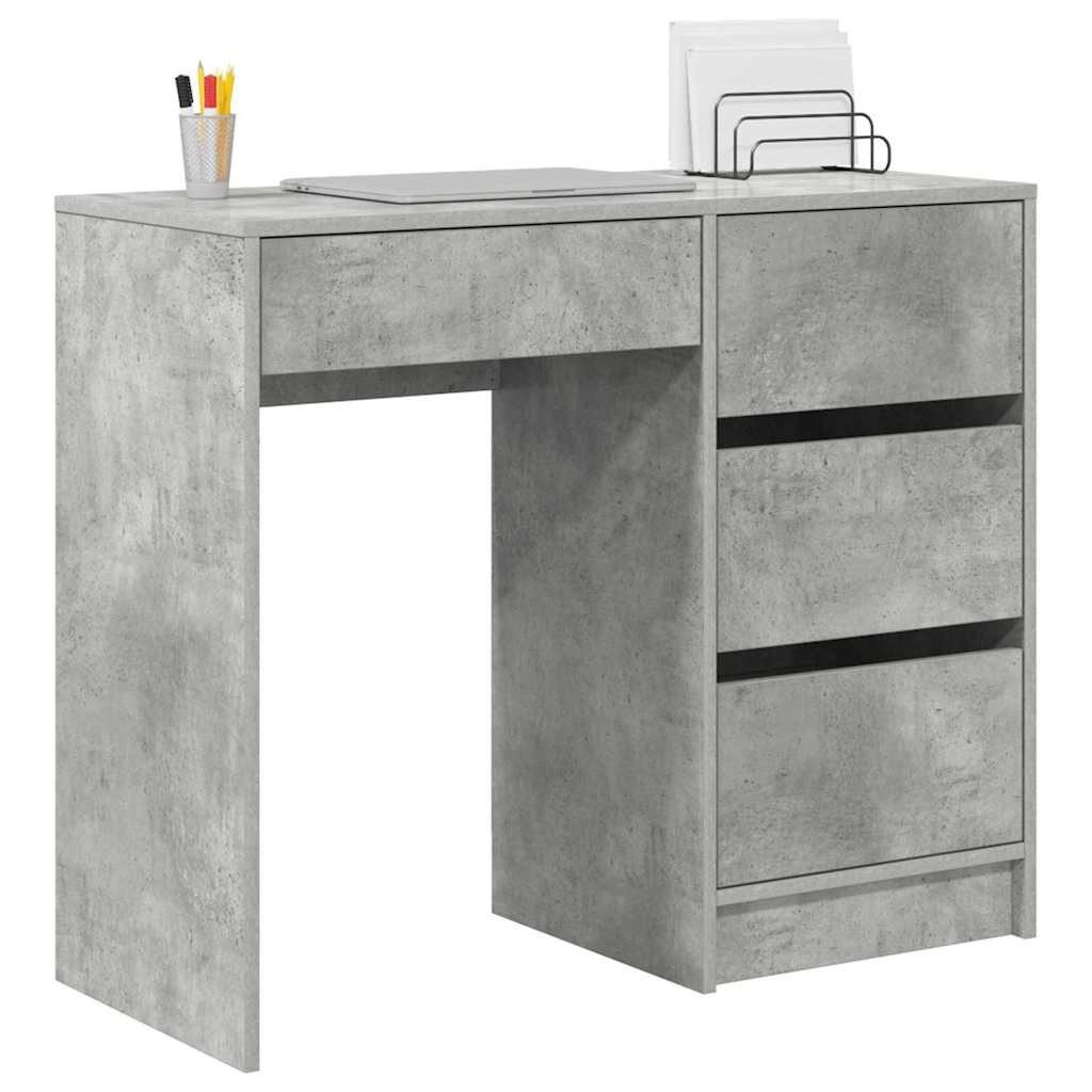 vidaXL Schreibtisch Schreibtisch Beton Grau 90 x 37,5 x 75 cm Holzwerkstoff günstig online kaufen