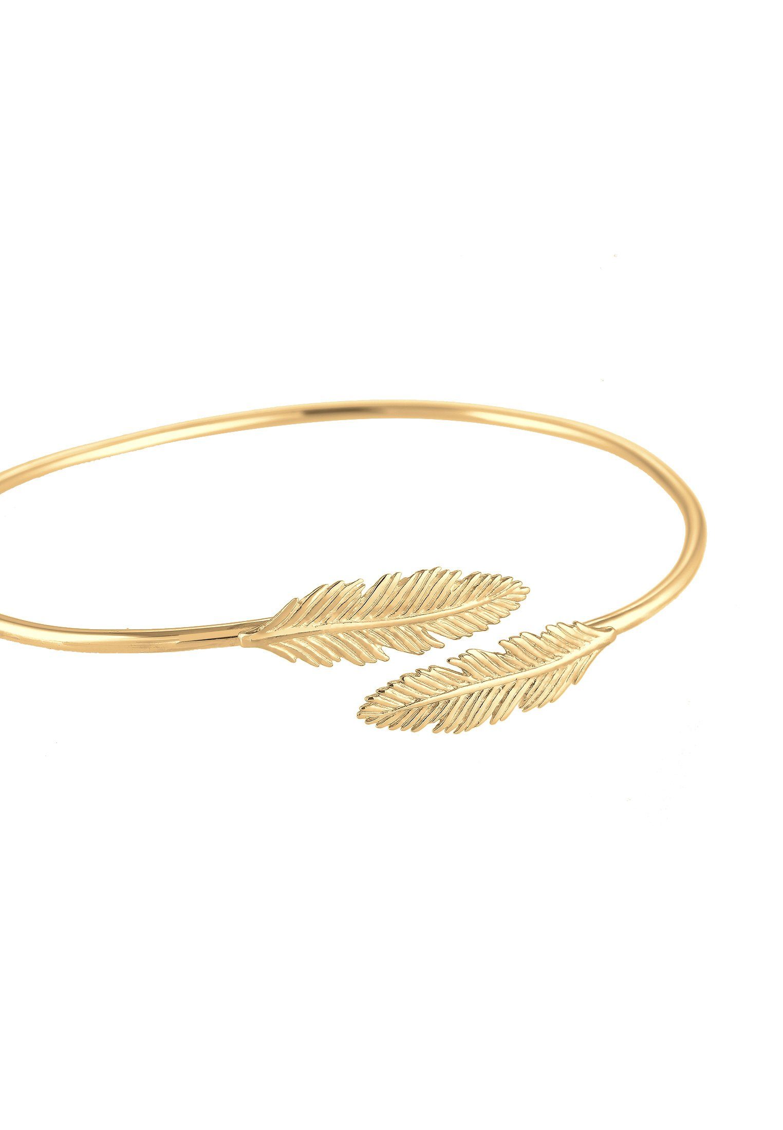 Elli Armreif Armreif Feder 925 Sterling Silber vergoldet