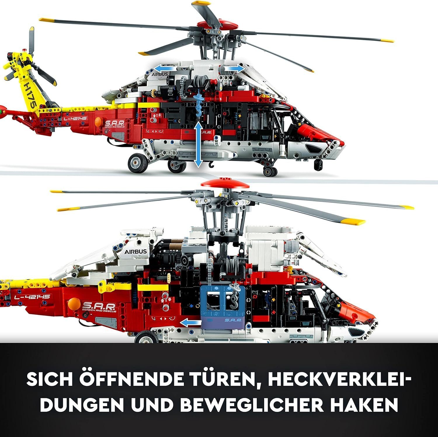 LEGO® Technic - Airbus H175 Rettungshubschrauber (42145) Konstruktions-Spielset, (2001 St)