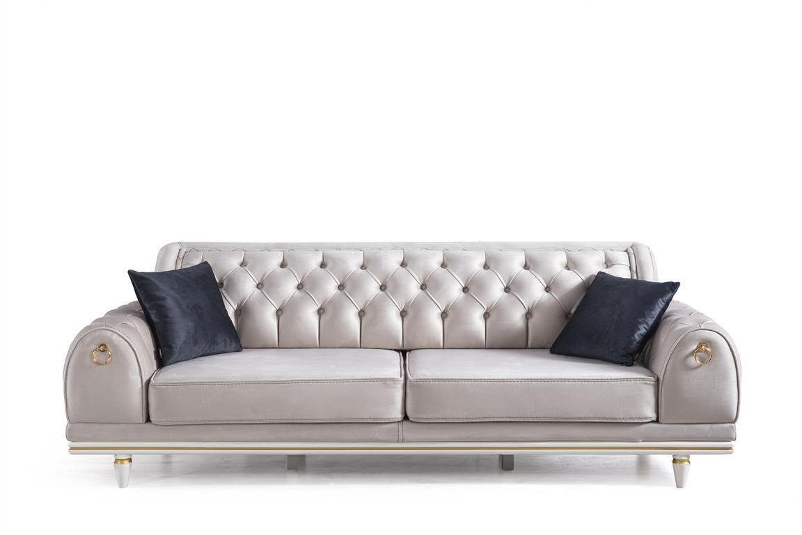 Set Möbel 3+3+1 Wohnzimmer-Set (4-St) 4tlg., Möbel Couch Luxus Couchtisch Sofagarnitur JVmoebel
