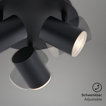 Briloner Leuchten LED Deckenspots 2731-035, 376, ohne Leuchtmittel, Warmweiß, 3-flammig, Spotköpfe dreh- und schwenkbar, schwarz, exkl. GU10