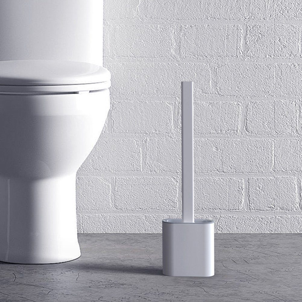 Bodenmontage, Weiß Atäsi flexibler WC-Reinigungsbürste WC-Bürstenkopf Halterung, und WC-Bürste