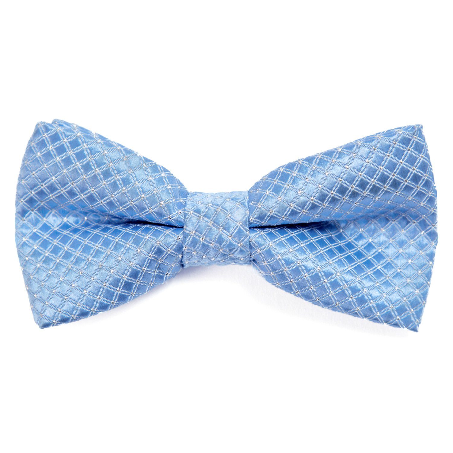 DonDon Kinderfliege DonDon Jungen Fliege glänzend mit silbernen Punkten (Packung, 1-St) bereits gebunden, verstellbar, mit glänzenden Punkten