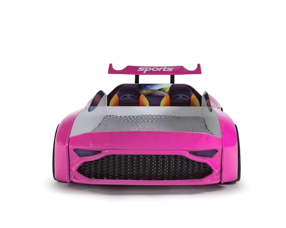 Bluetooth Kinderbett Turbo GT18 GT18 Extreme, Möbel-Lux mit Pink 4x4 Autobett Extreme