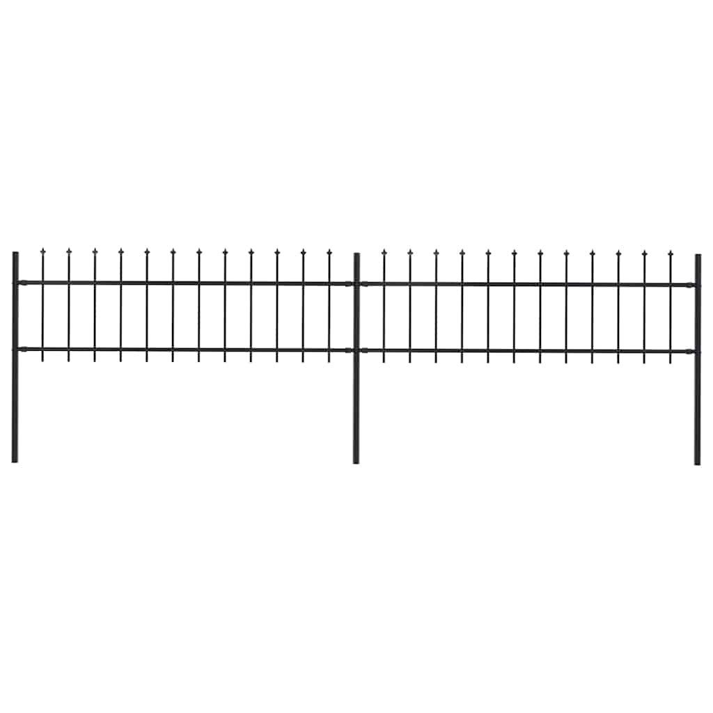 vidaXL Gartenzaun Gartenzaun mit Speerspitzen Stahl günstig online kaufen