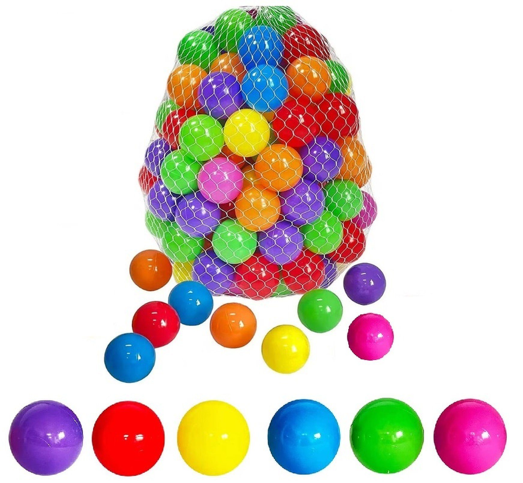 - Ball 100 - Stück Bällebad-Bälle BAYLI 5,5cm Bällebad bunte Farben Softba Ø Bälle Mischung