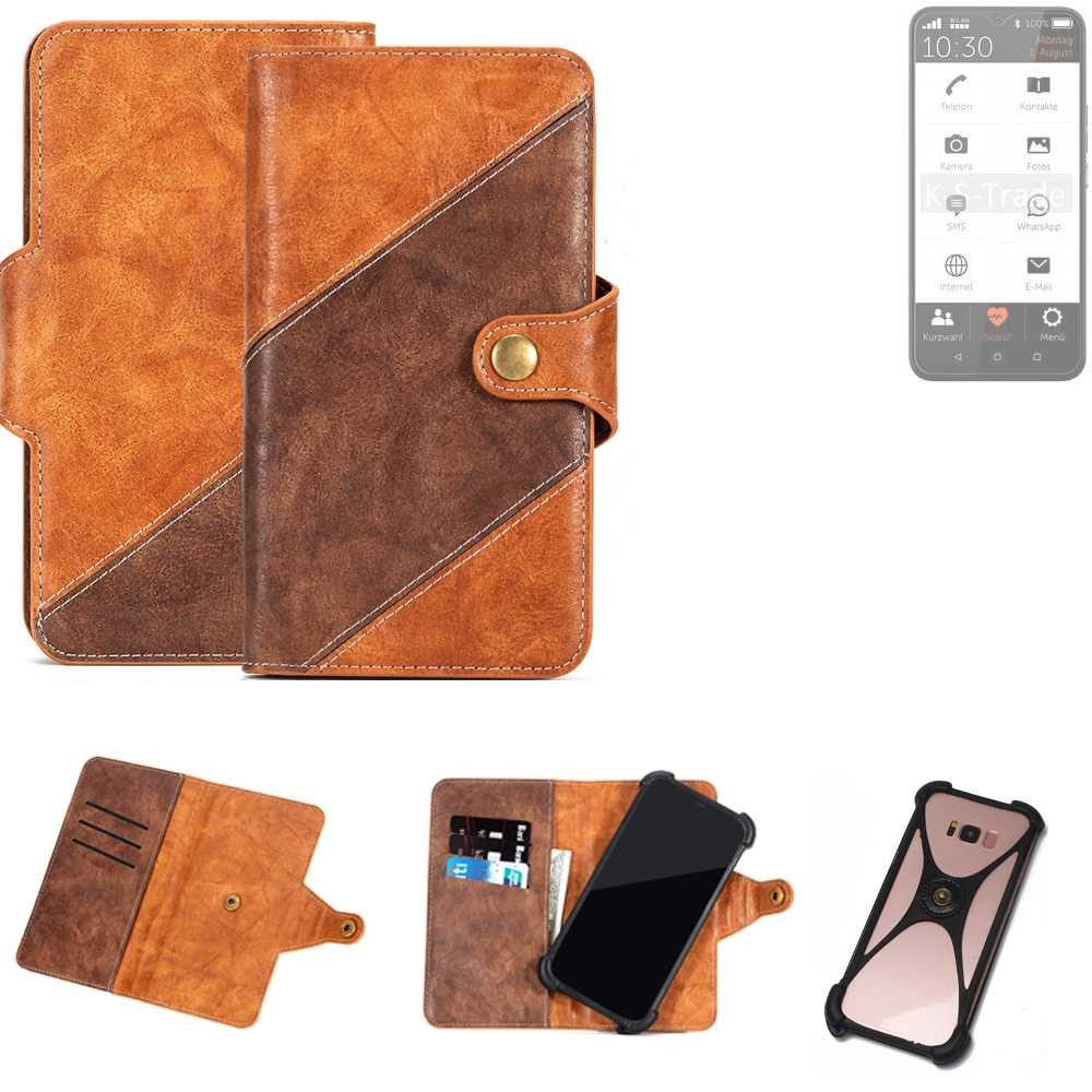 K-S-Trade Handyhülle für Gigaset GS5 Senior, Handyhülle Schutzhülle Bookstyle Case Wallet-Case Cover