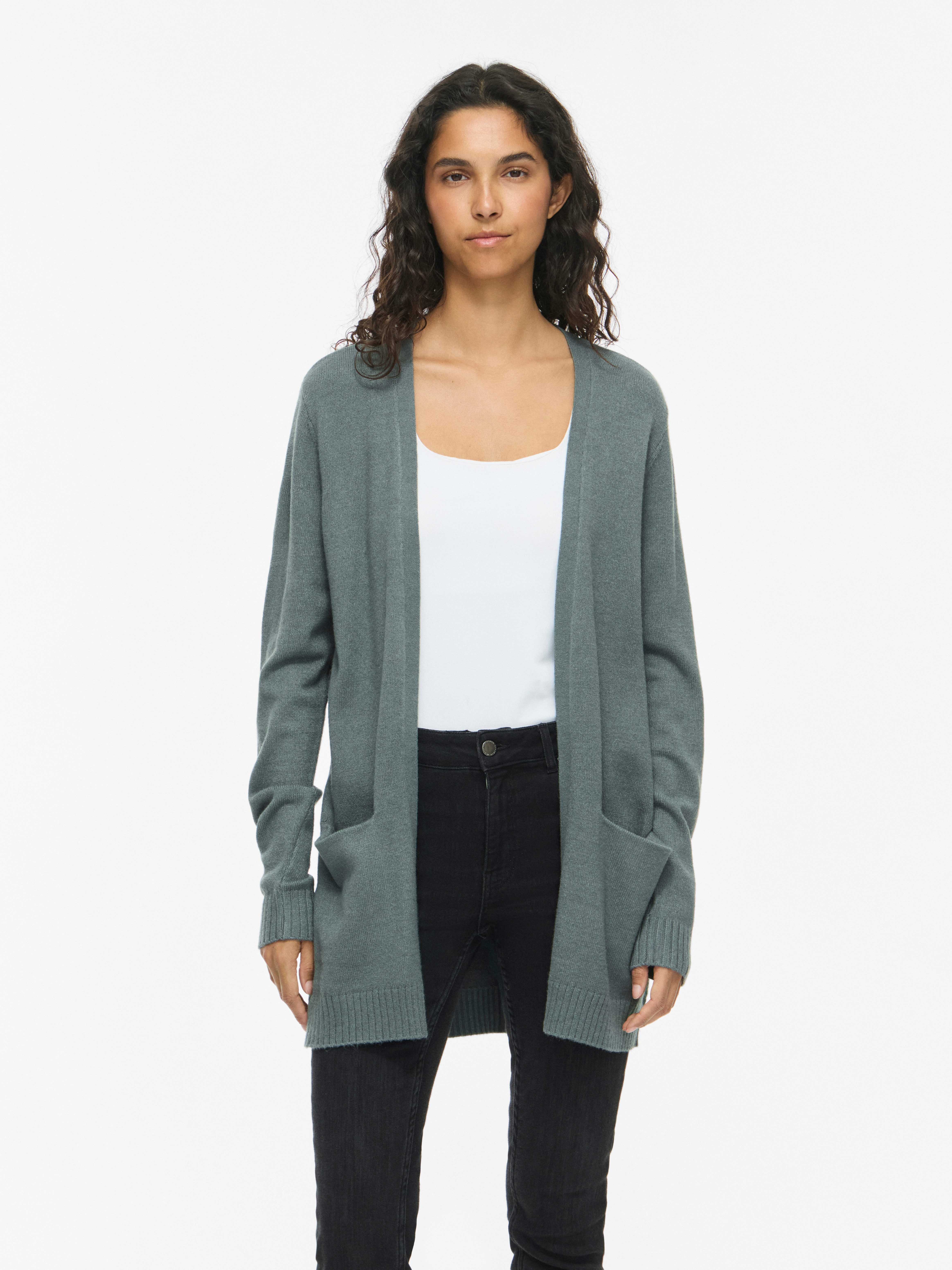 Vila Strickjacke VIRIL OPEN L/S KNIT CARDIGAN - NOOS Viskosemischung, regular fit