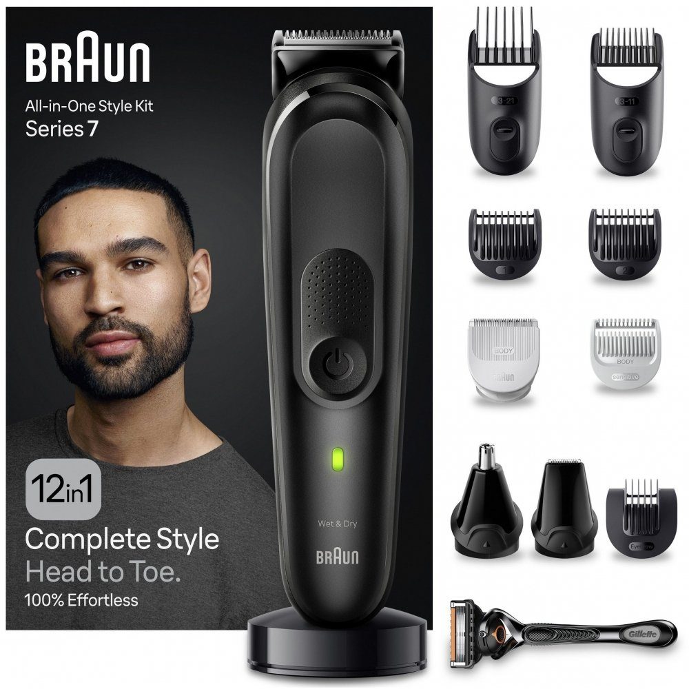 Braun Haar- und Bartschneider MGK 7460 Multi-Grooming-Kit - Haar-/Bartschneider - schwarz