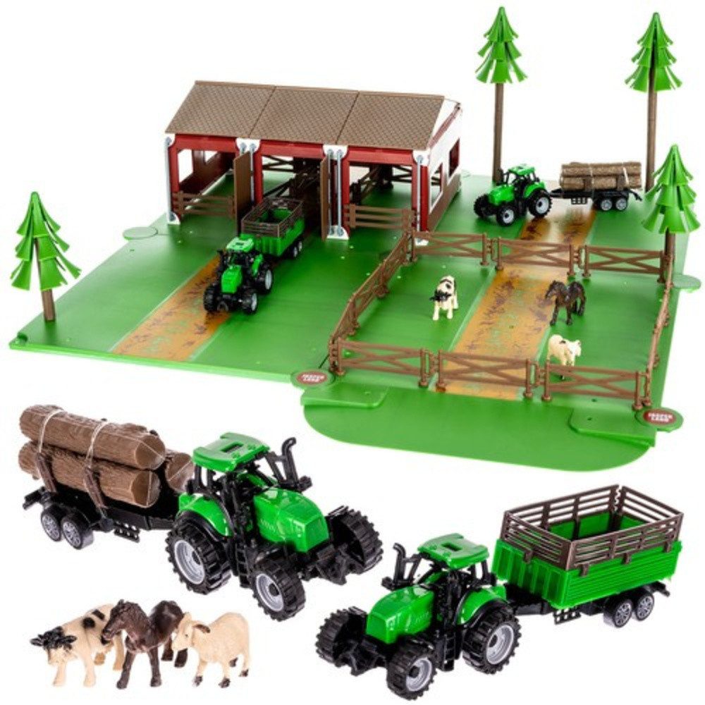 KRUZZEL Spielzeug-Traktor Bauernhof Traktor Tiere, (Spar-Set, 1-tlg., Bauer günstig online kaufen