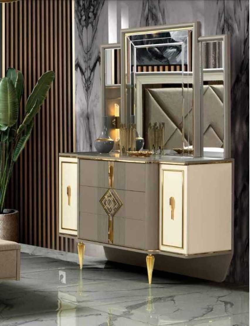 JVmoebel Schminktisch luxuriös Möbel im Schlafzimmer Elegant Schminktisch mit Spiegel Neu (2-St., Schminktisch mit Spiegel) | Schminktische