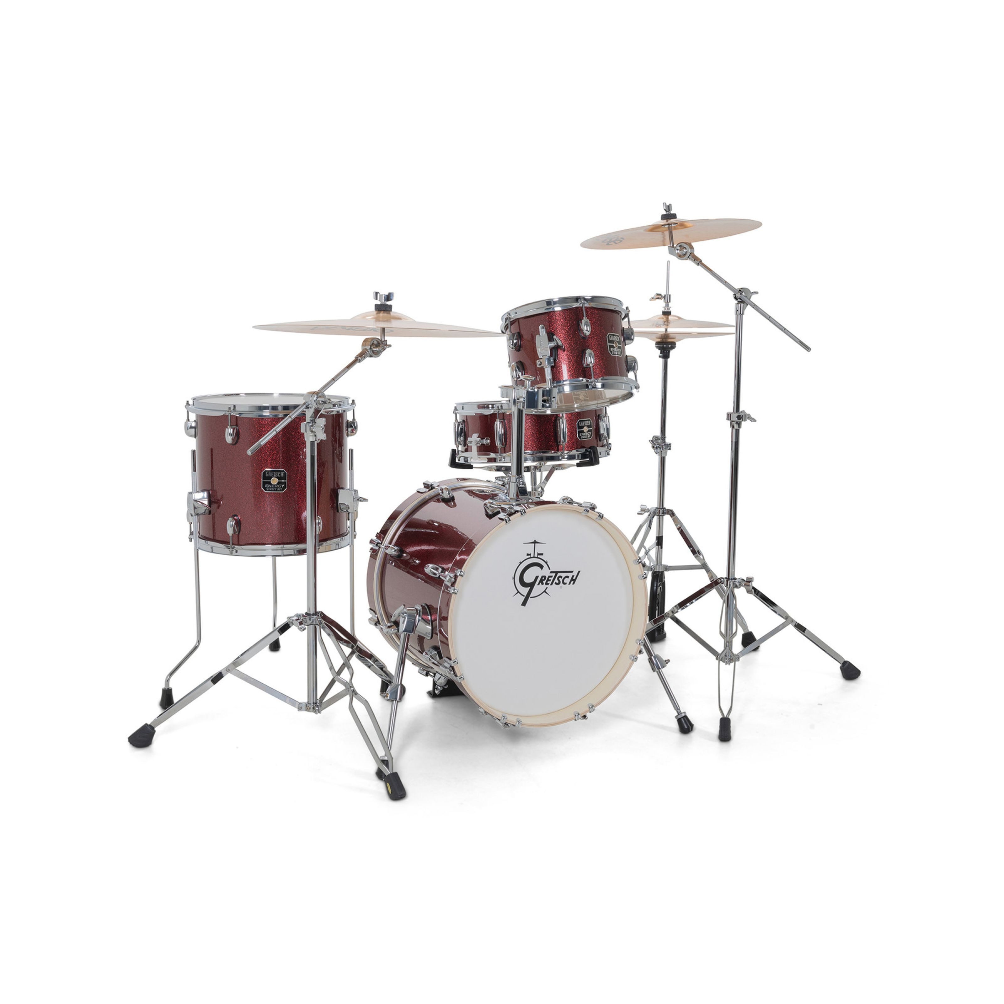 Gretsch Schlagzeug, Барабаны, Drum-Sets, GE4S464B Energy Street Kit Ruby Sparkle - Drum-Set