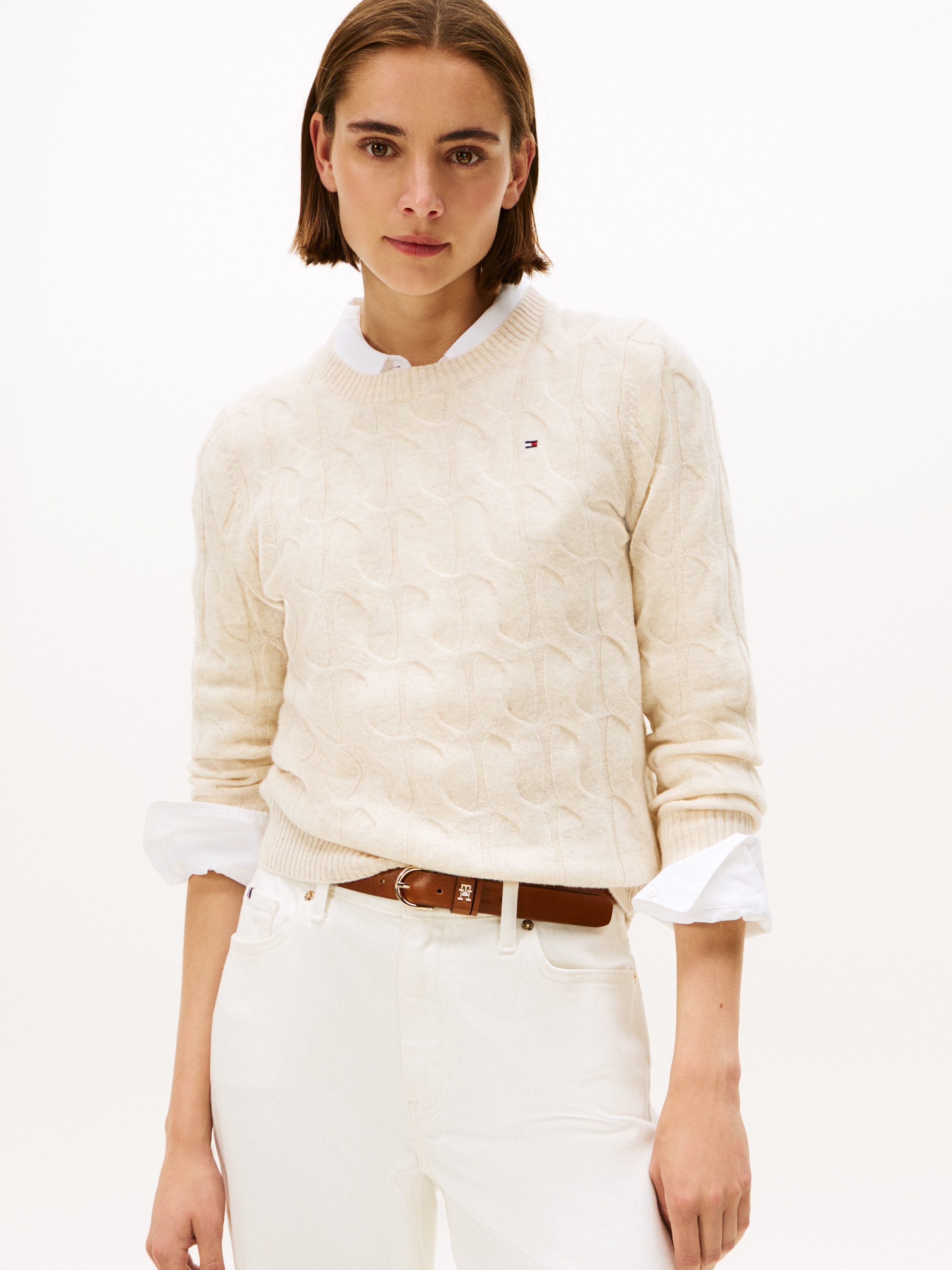 Tommy Hilfiger Strickpullover SOFT WOOL CABLE günstig online kaufen