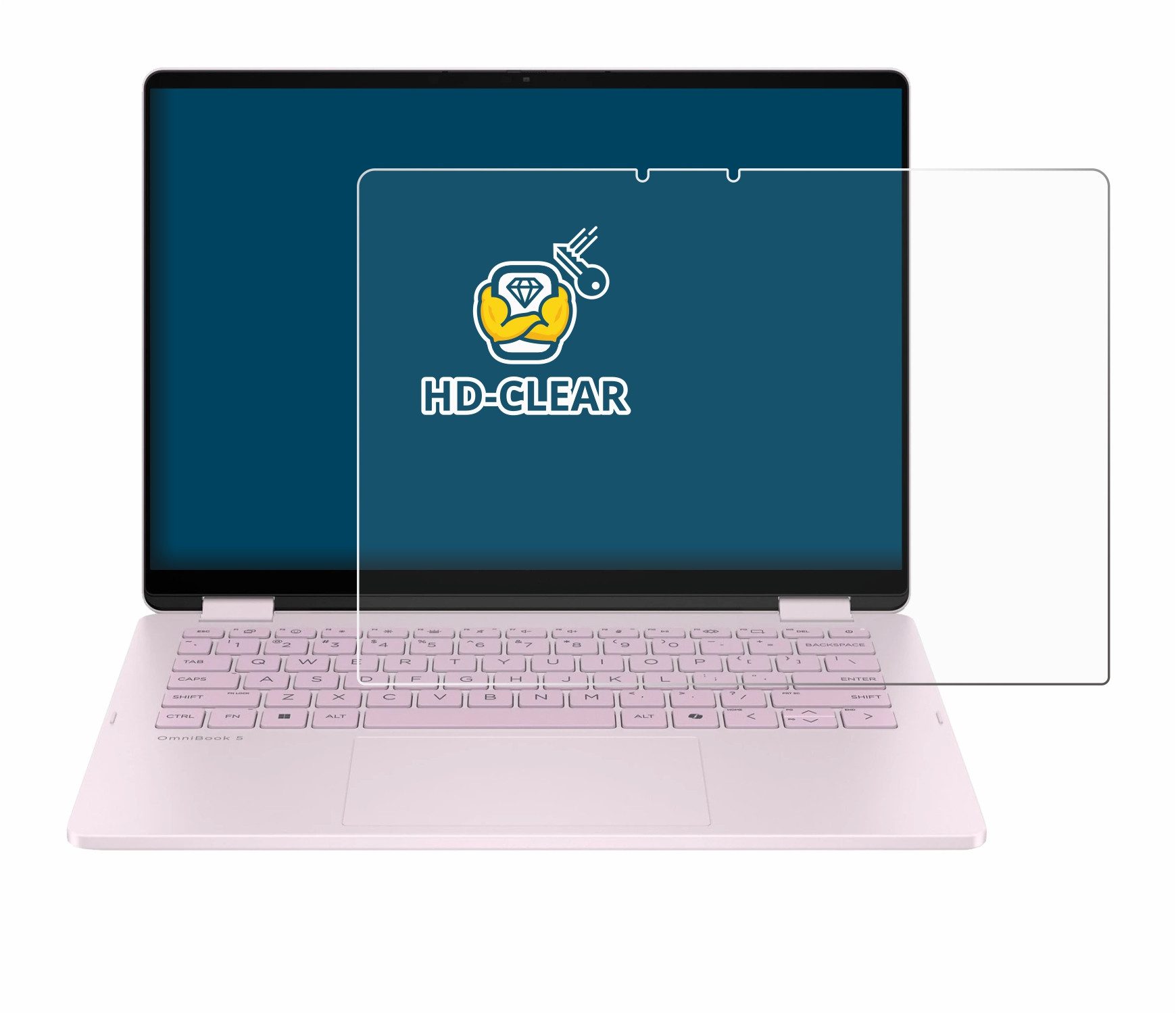 BROTECT Displayschutzfolie Schutzfolie für HP OmniBook 5 Flip 14 14-fp0153ng, Displayschutz Schutz Folie Klar Transparent