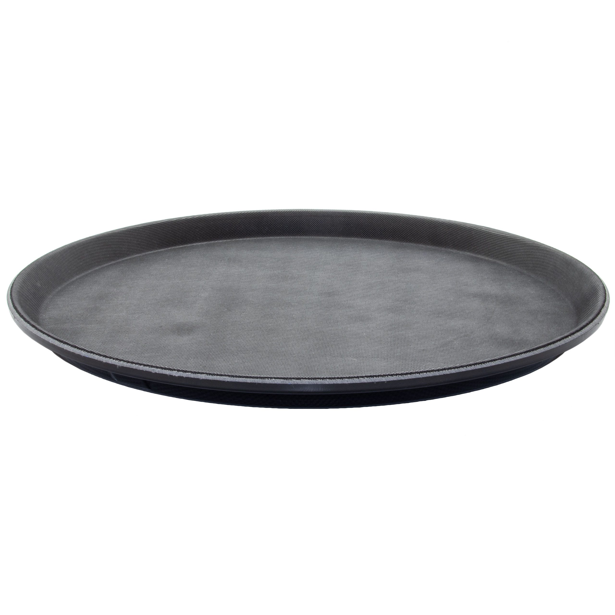 AcMax Servierschale Gastrotablett rund 35.5 cm Durchmesser Tablett Antirutsch Beschichtet, Edelstahl oder Polycarbonat, (1-tlg)