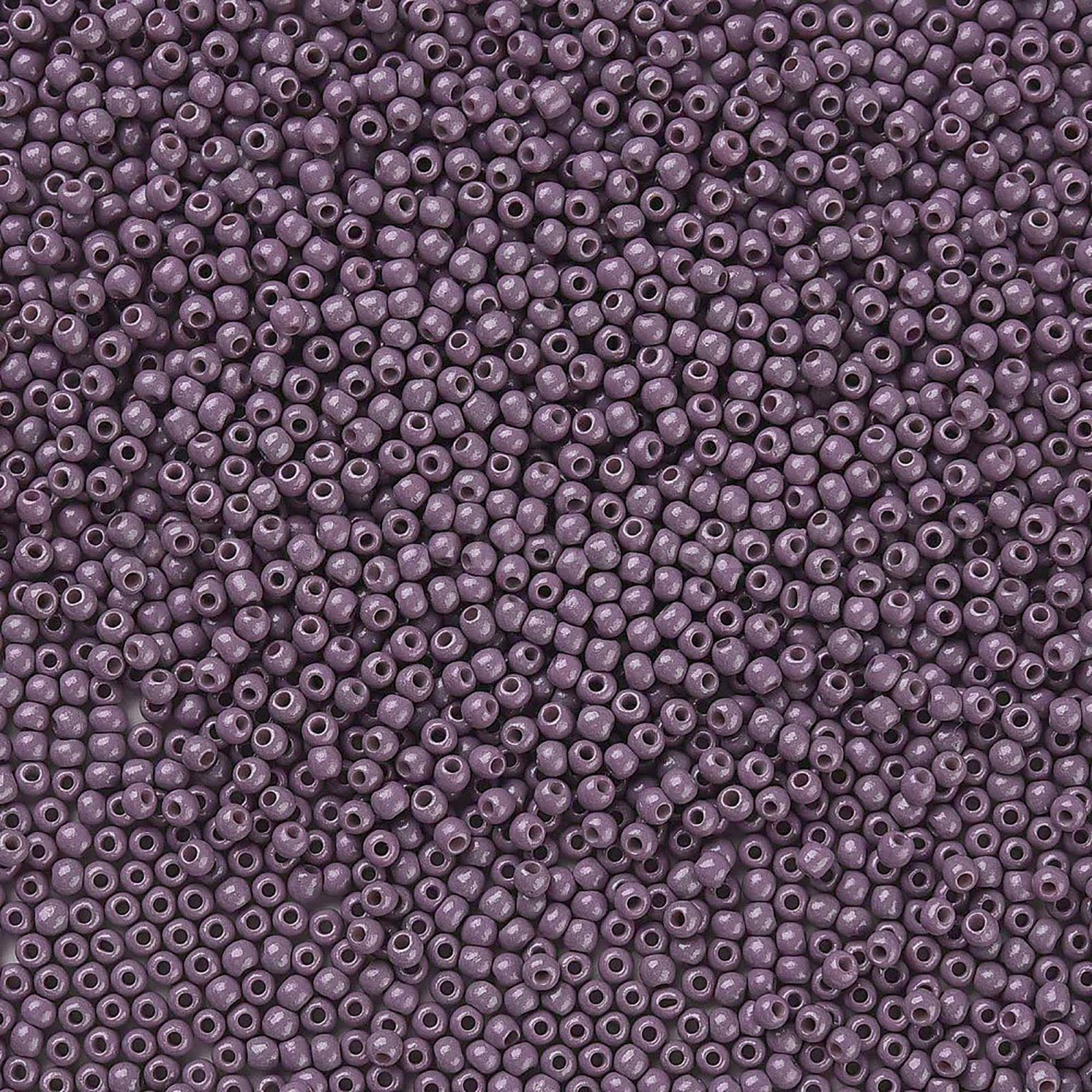 maDDma Bastelperlen 50g Rocailles Glasperlen ca. 2,3x1,5mm 1mm Bohrung Perlen Schmuck, grauflieder