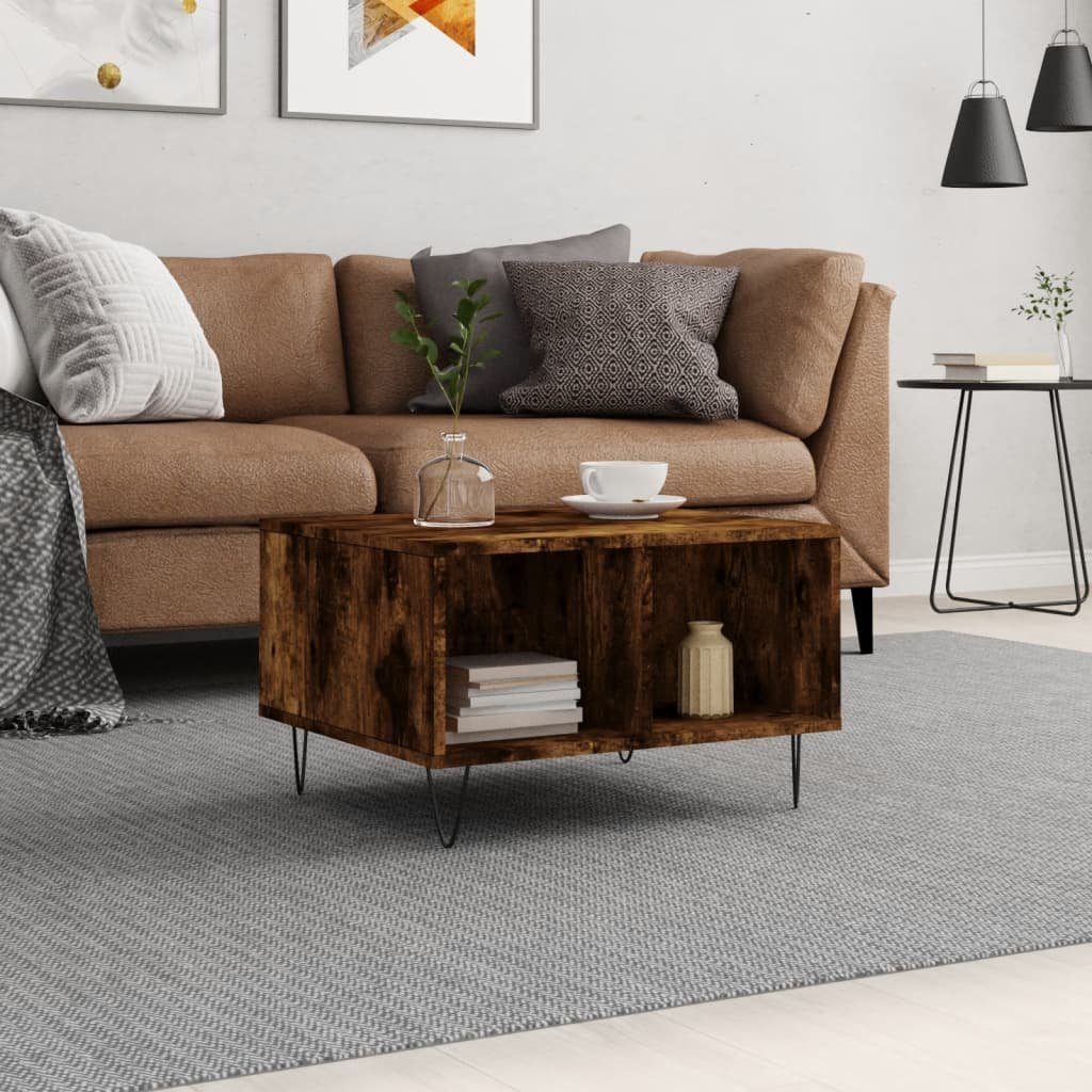 Räuchereiche cm Räuchereiche | Couchtisch 60x50x36,5 vidaXL (1-St) Holzwerkstoff Couchtisch Räuchereiche