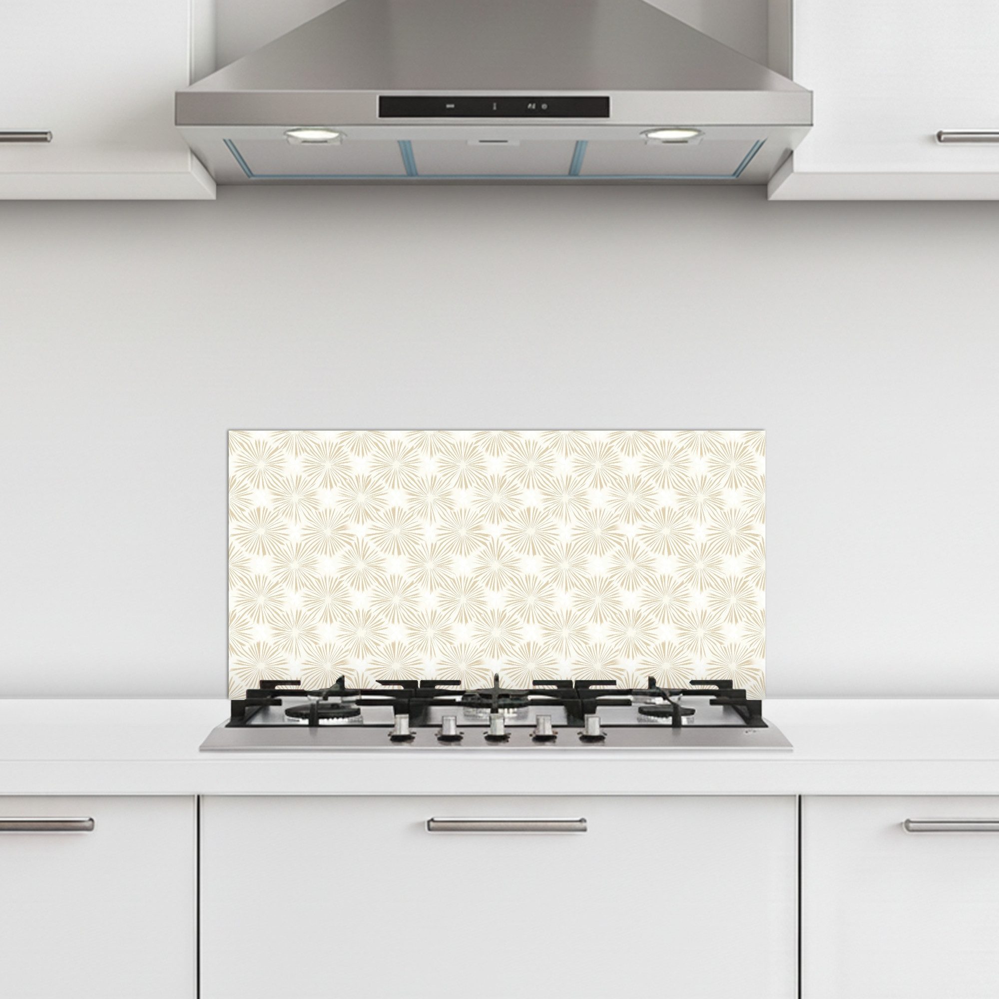 KitchenYeah Küchenrückwand selbstklebend (keine Folie) Abstrakt - Motiv - Beige, (1-tlg), Küchenrückwand, Spritzschutz, Kitchen, 60x30 cm