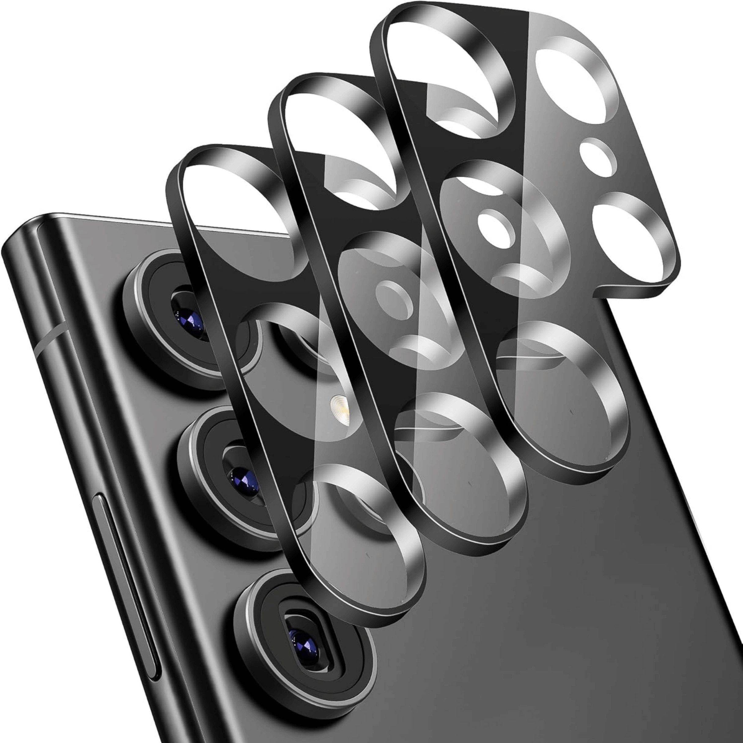 SmartUP Kameraschutzglas Schutzglas für Samsung Galaxy S25 Ultra Panzerfolie Kamera Linse 3D für Für Samsung Galaxy S25 Ultra, kompletter Kameraschutz