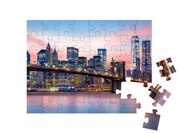 puzzleYOU Puzzle Manhattan Skyline, New York City, USA, 48 Puzzleteile, puzzleYOU-Kollektionen USA, Amerika
