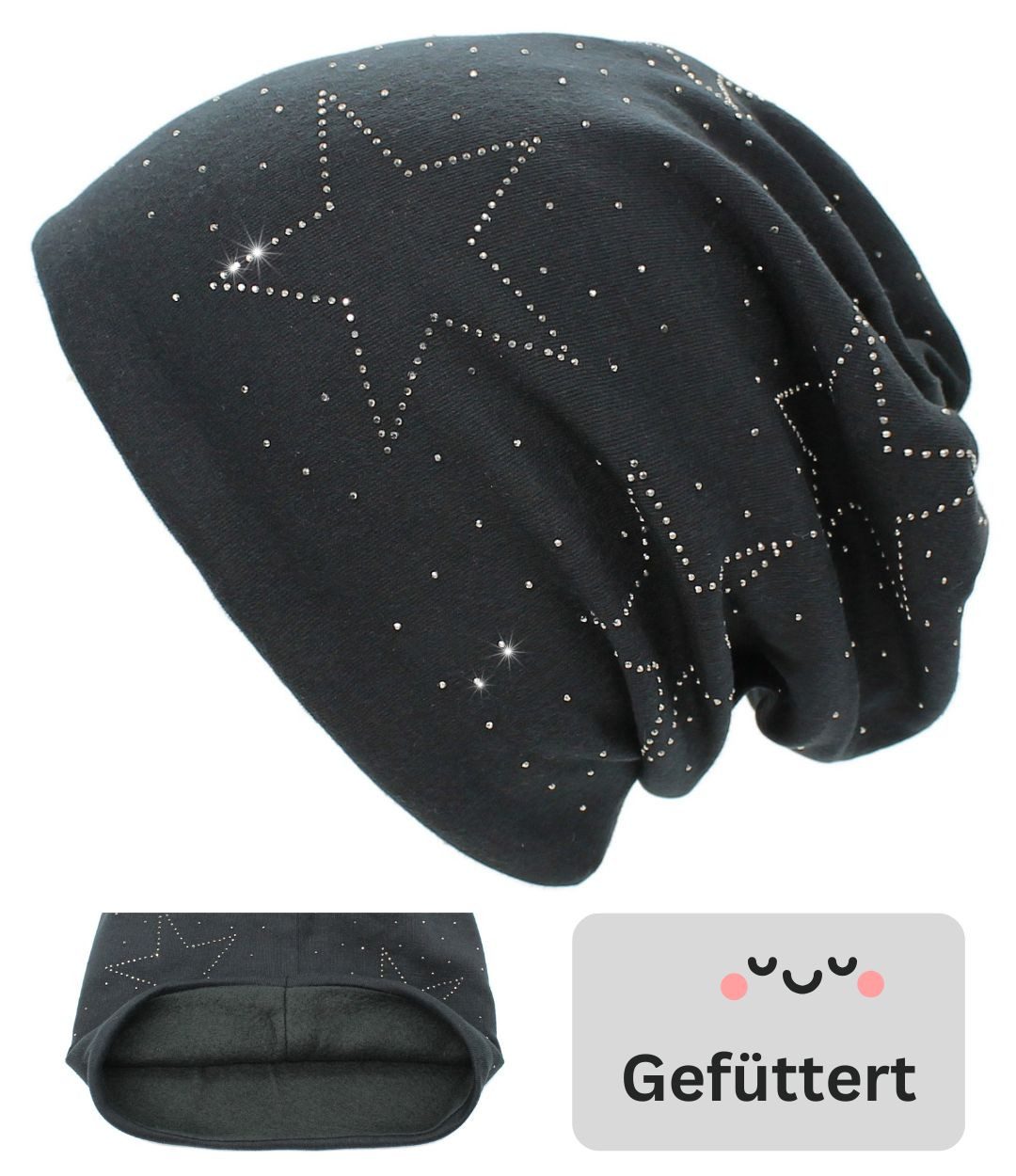 dy_mode Beanie Damen Beanie Mütze mit Strass – Gefütterte Beanie für kalte günstig online kaufen